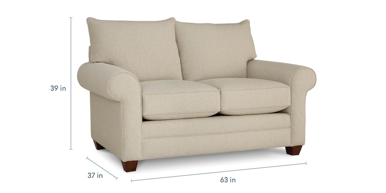 Roll Arm Loveseat image number 1