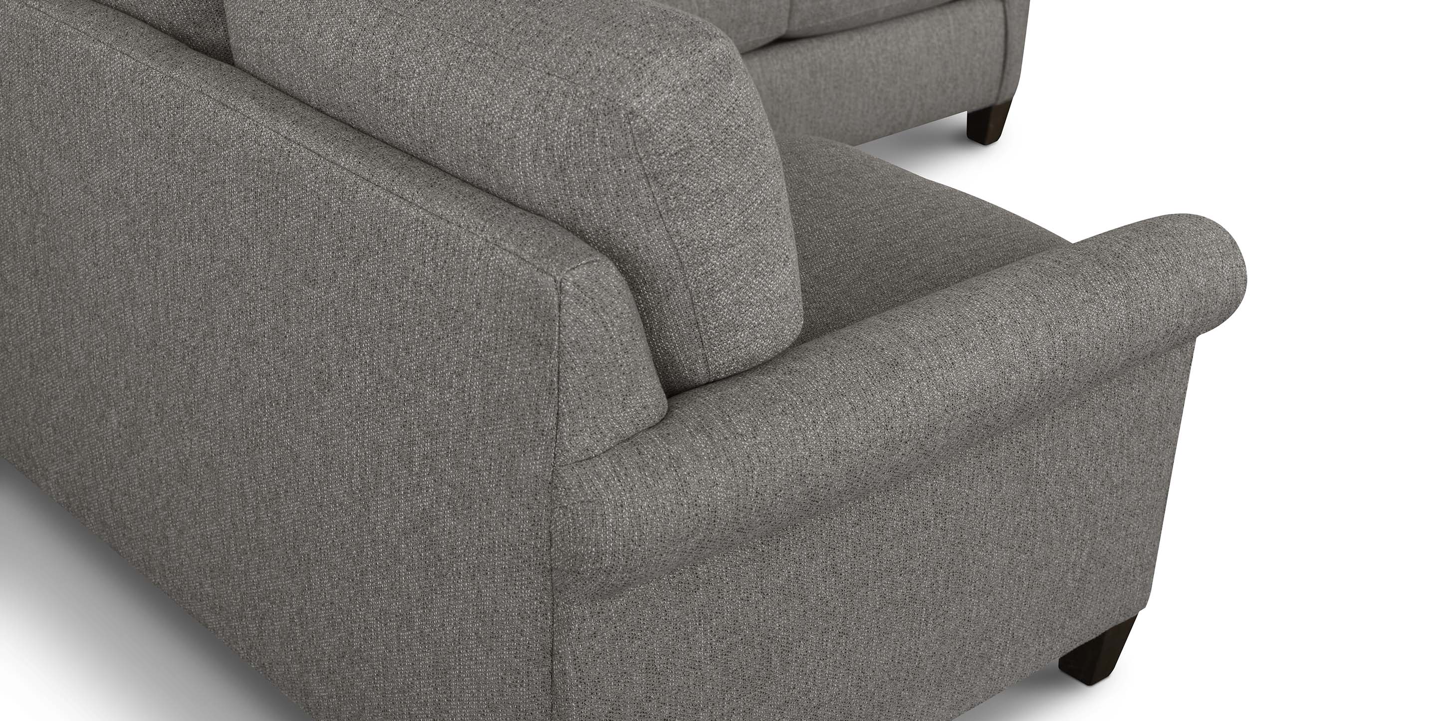 Spencer Roll Arm L-Shaped Sectional - Thumbnail 4