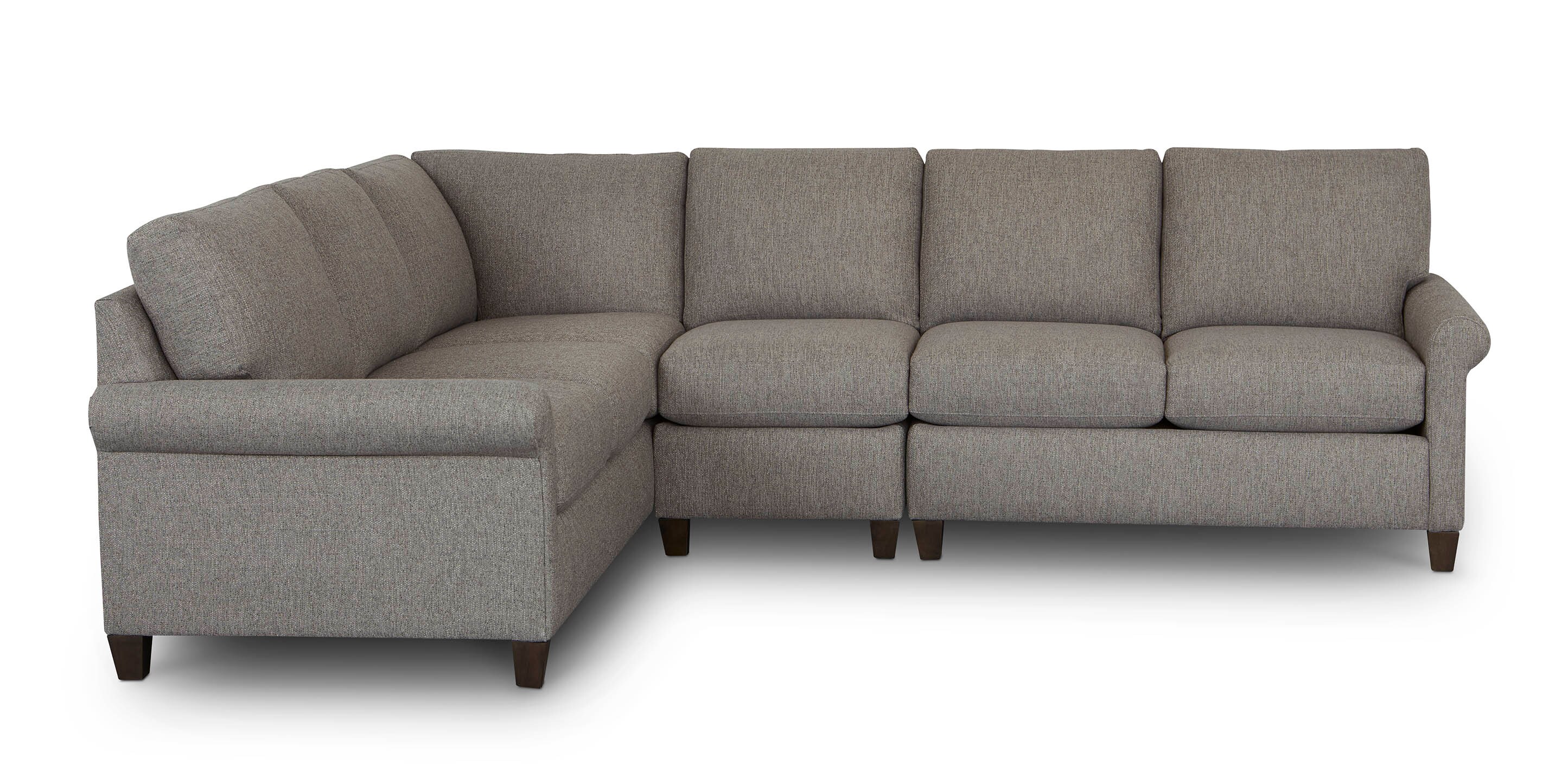 Spencer Roll Arm L-Shaped Sectional - Thumbnail 2