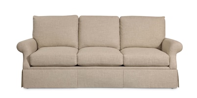Davenport Roll Arm Skirted Sofa
