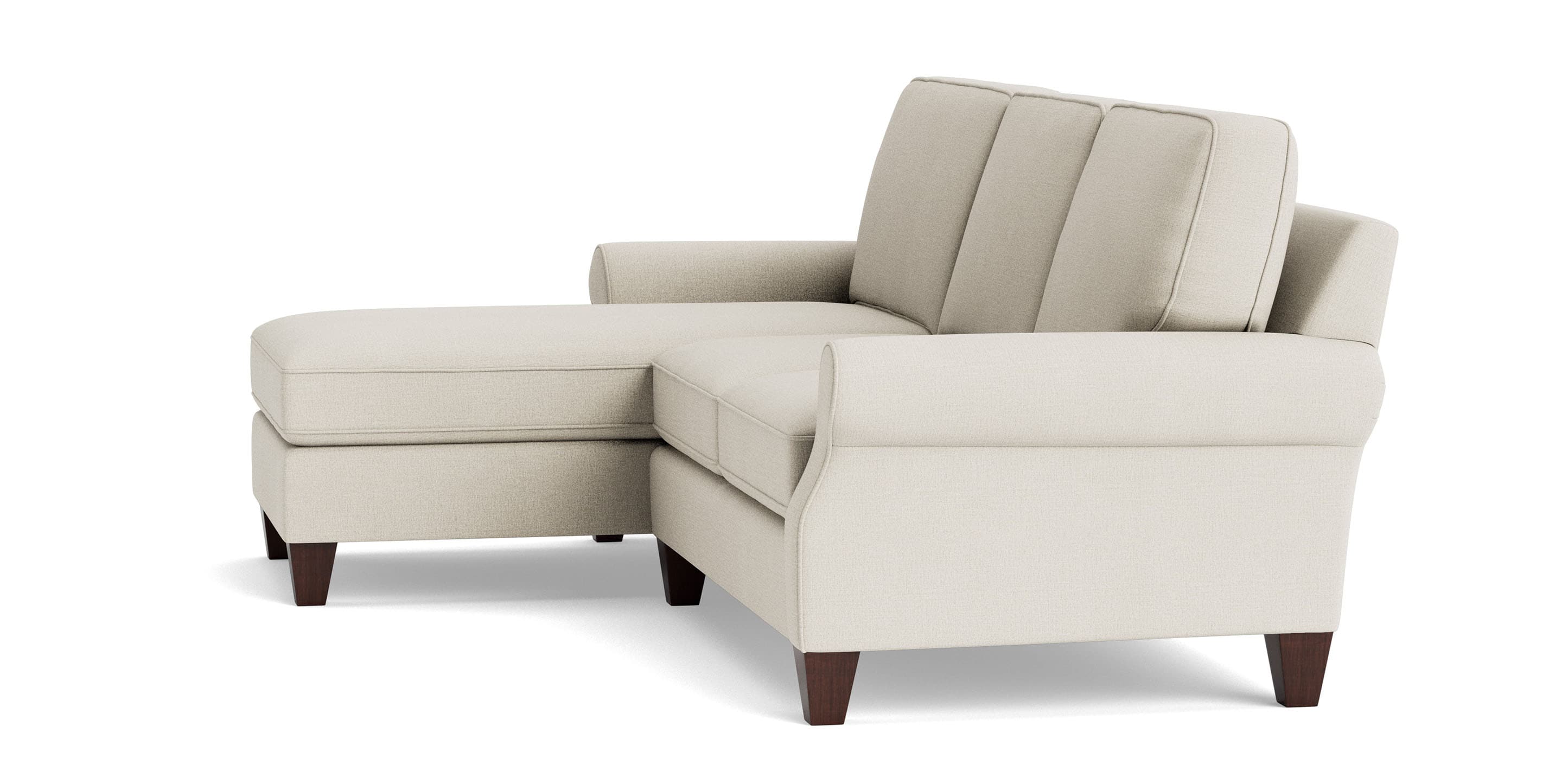 Bassett Furniture Davenport Roll Arm Chaise Sectional - Thumbnail 2