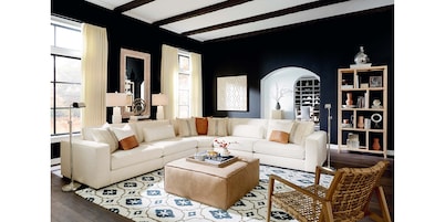 4 Piece L-Shaped Sectional Moby Track Arm L-Shaped Corner Sectional