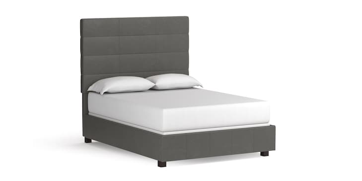 Leather Queen Rectangular Bed image number 0