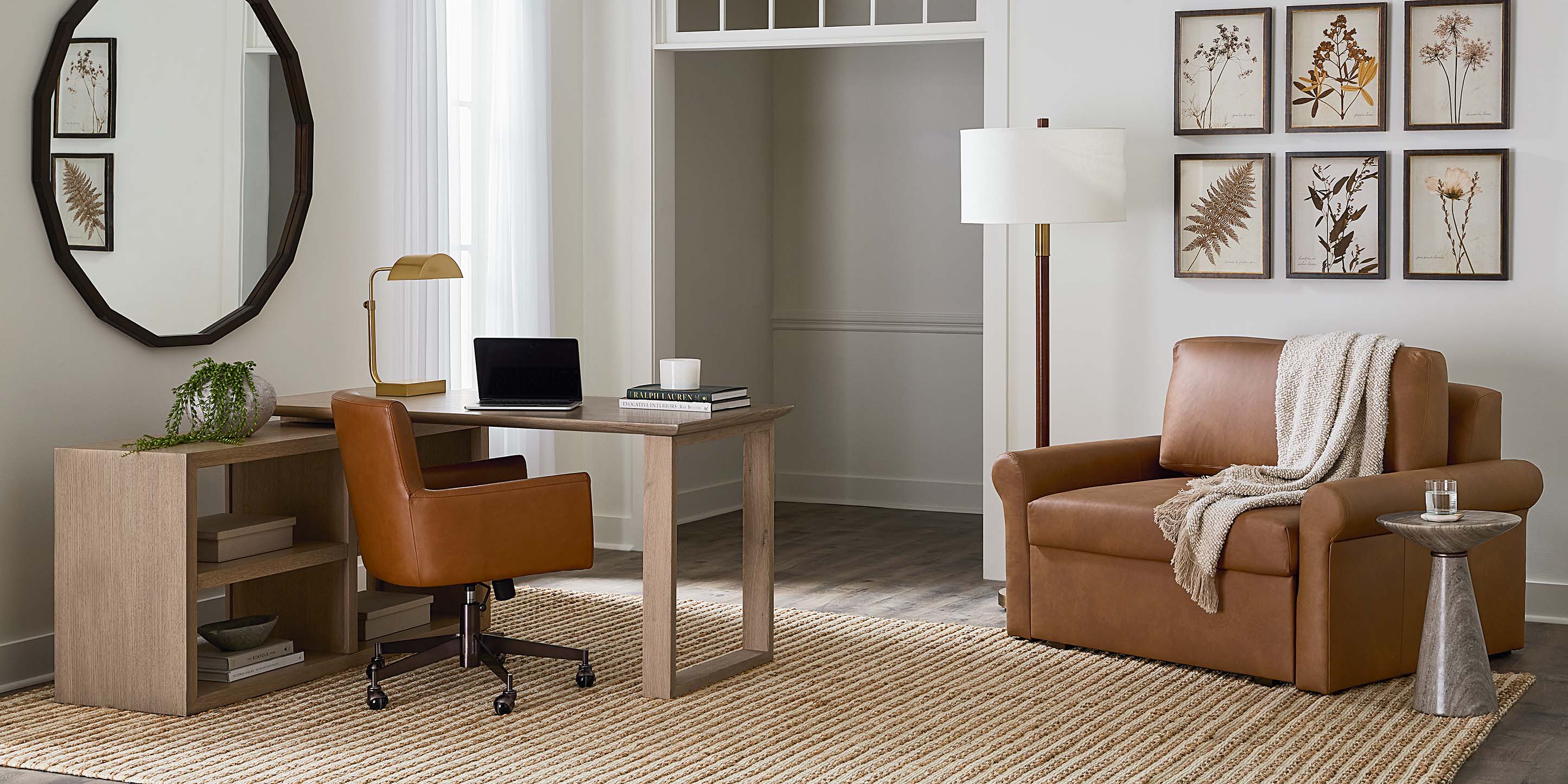 Z4 Leather Roll Arm Twin Sleeper Chair - Thumbnail 3