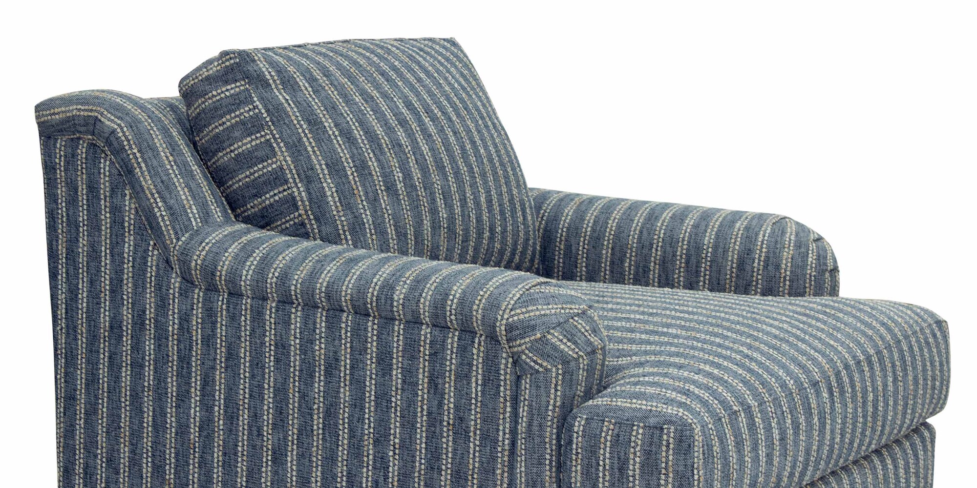 Stockten Indigo English Arm Chair with Casters | Bassett Furniture
