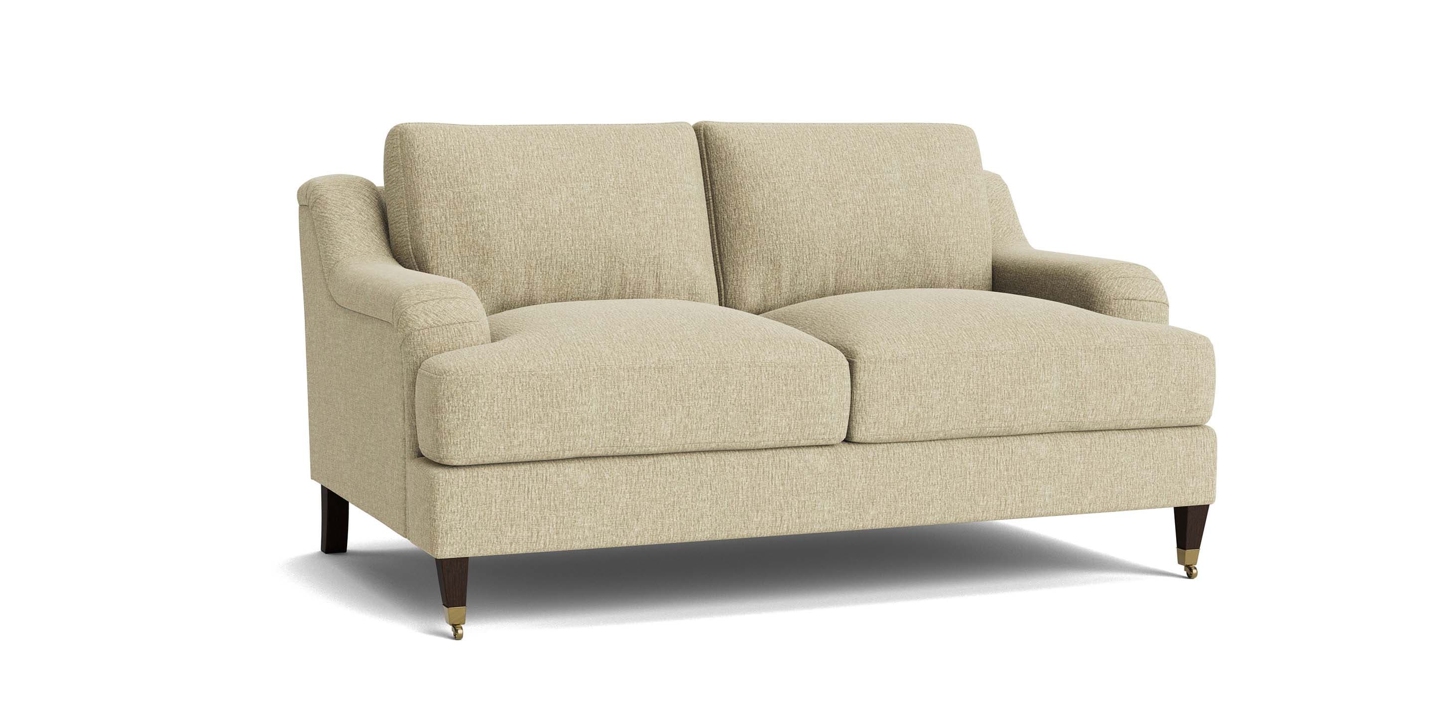 Stockten English Arm Loveseat with Casters - Thumbnail 3