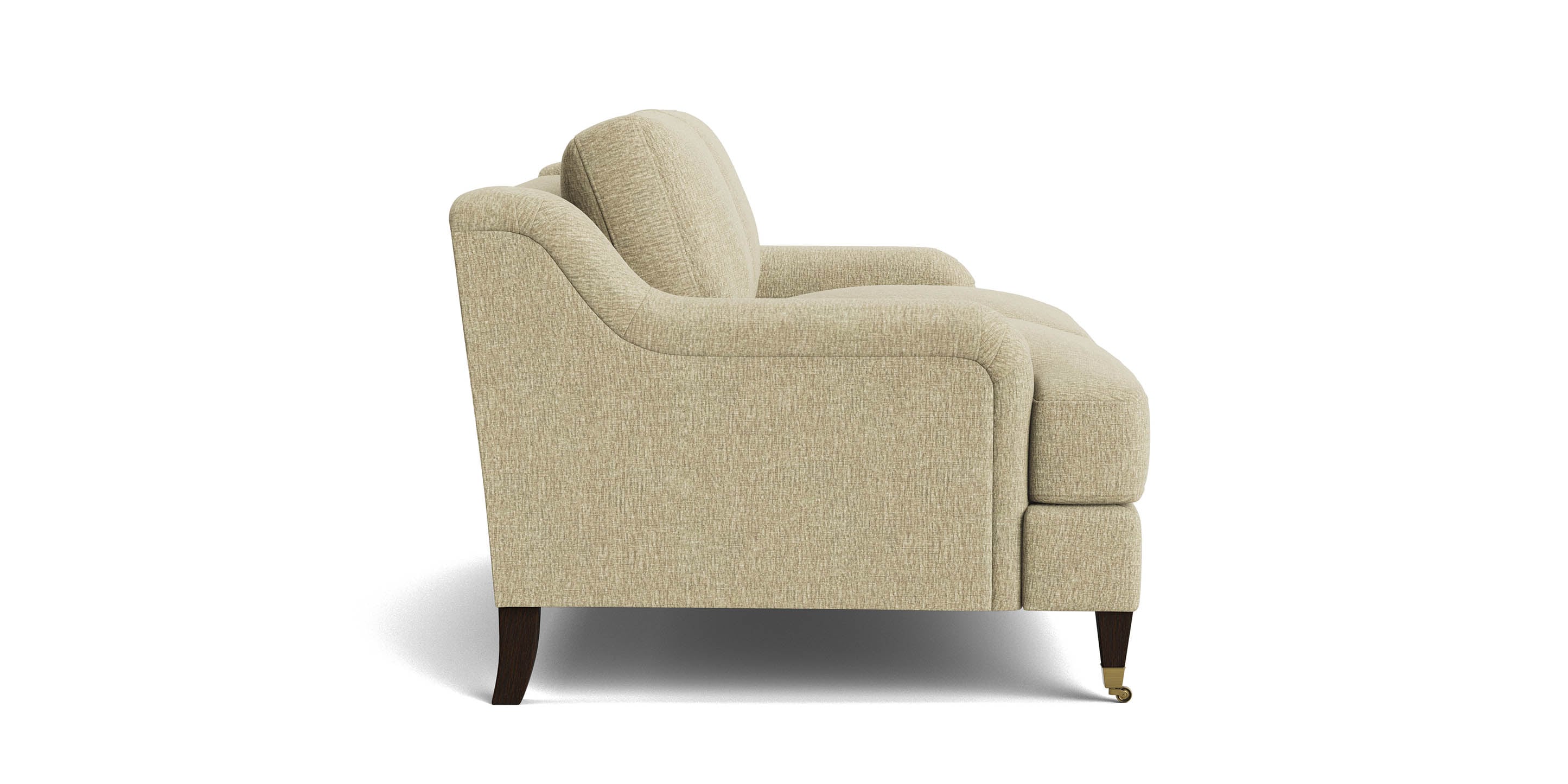 Stockten English Arm Loveseat with Casters - Thumbnail 2