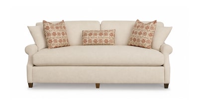 Audrey Roll Arm Bench Seat Sofa with Accent Pillows