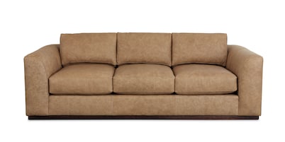 Everly Leather Knife Arm Sofa