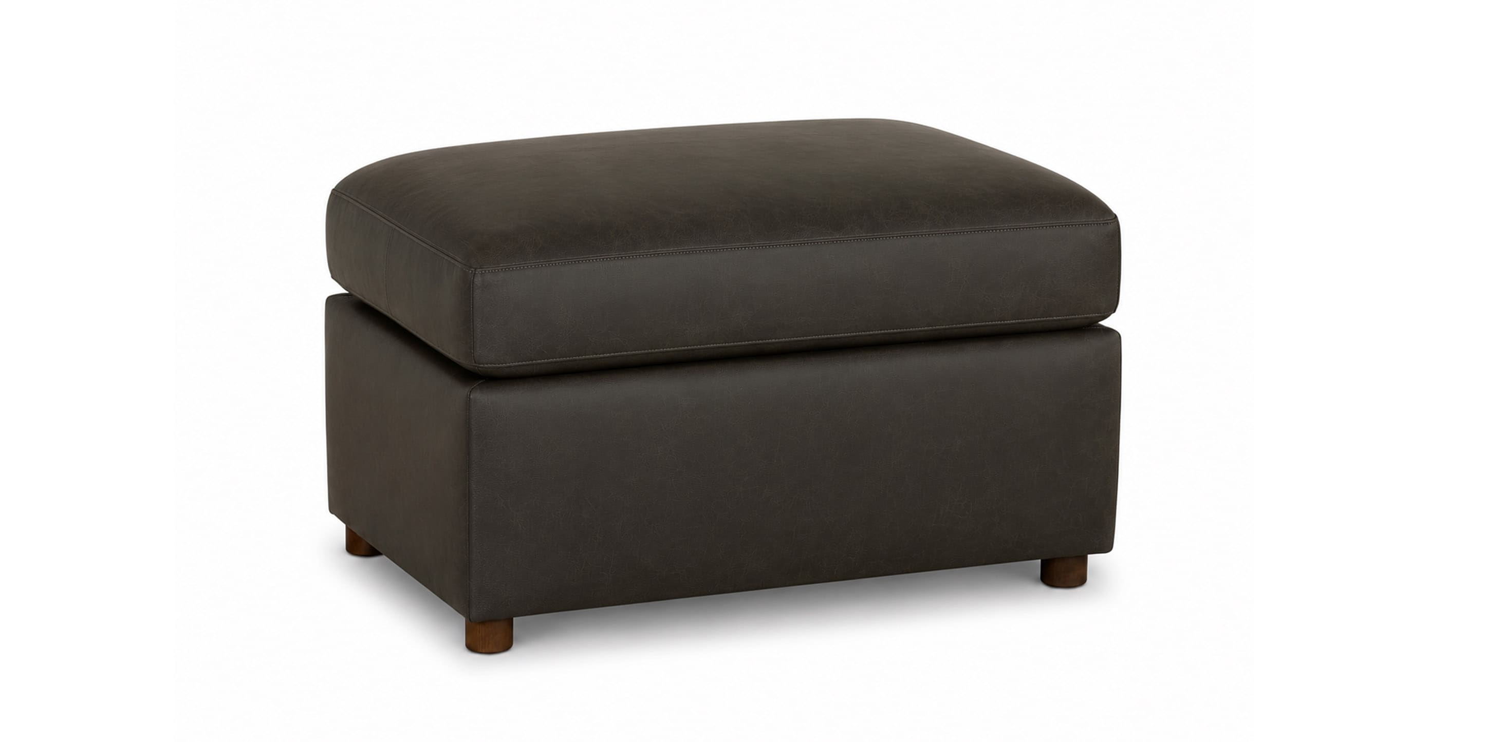 Lawson Leather Ottoman | Bassett Furniture