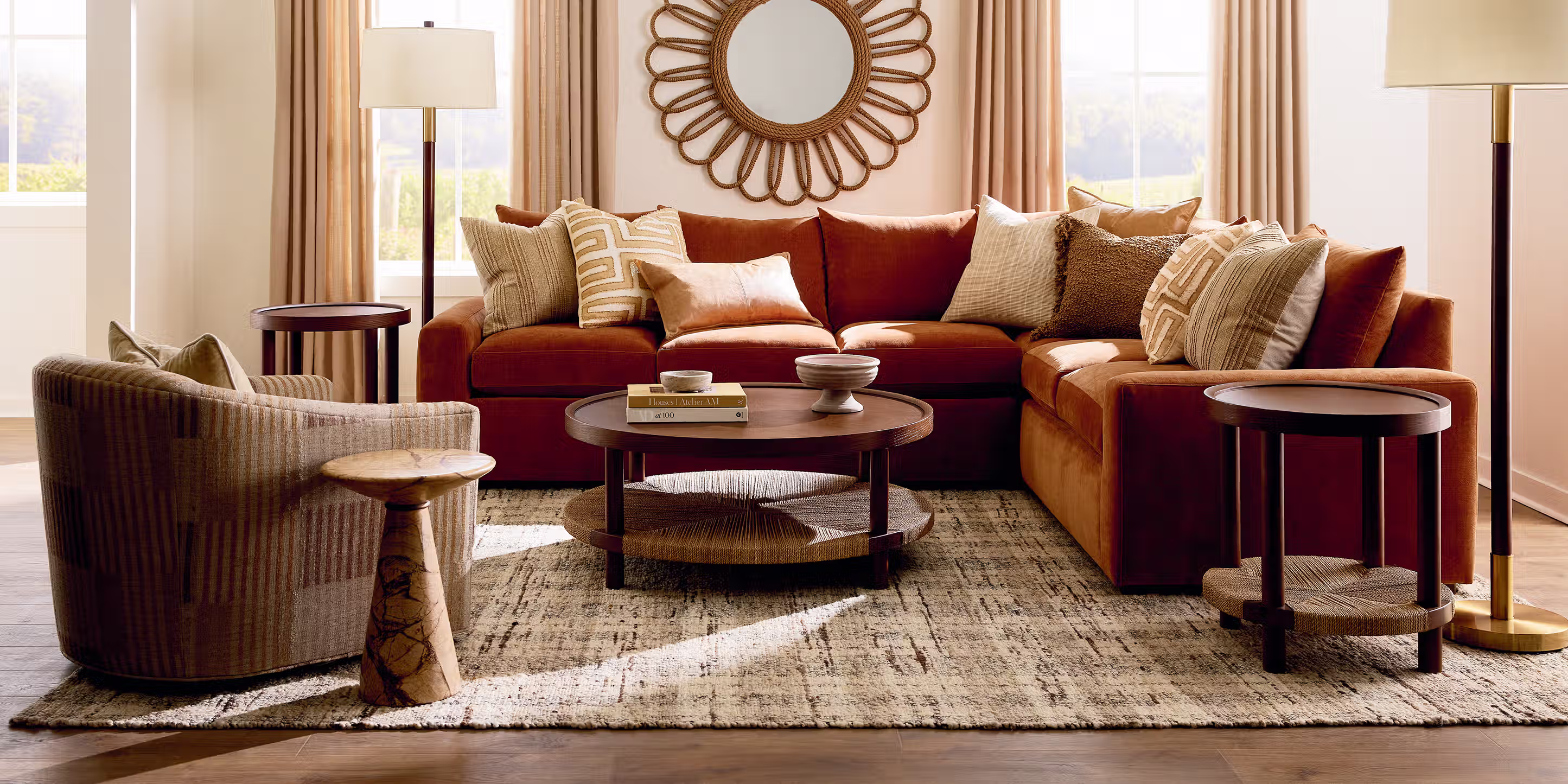 Lawson Wide Track Arm L-Shaped Sectional