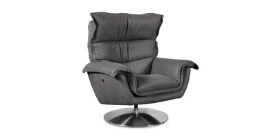 Dunn Leather Swivel Arm Chair