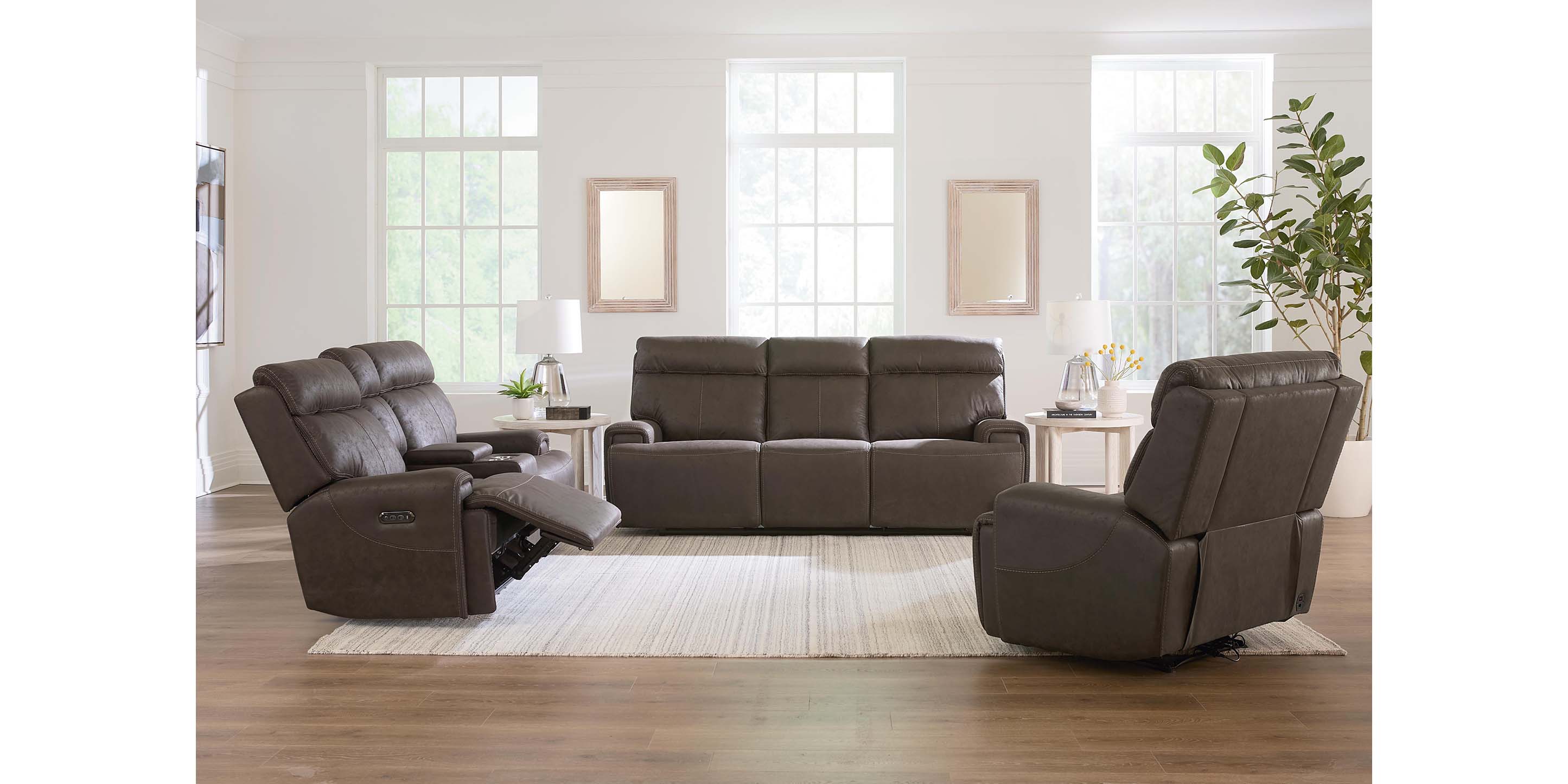 Andre Power Reclining Loveseat with Center Console - Thumbnail 5