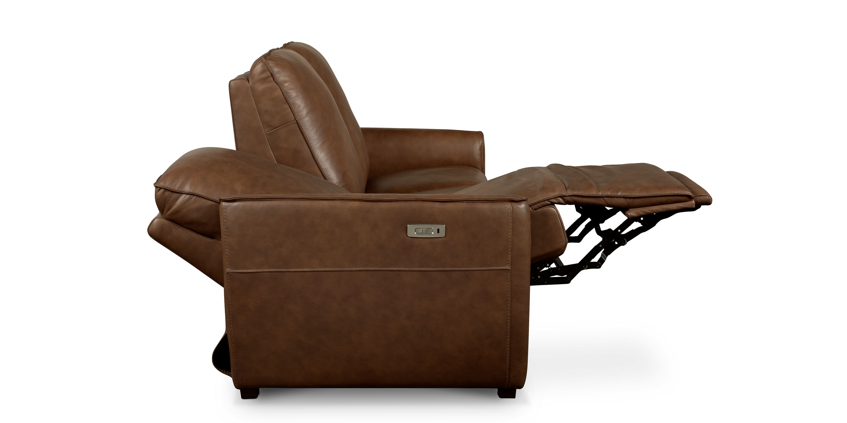 Everett Leather Reclining Sofa - Thumbnail 5