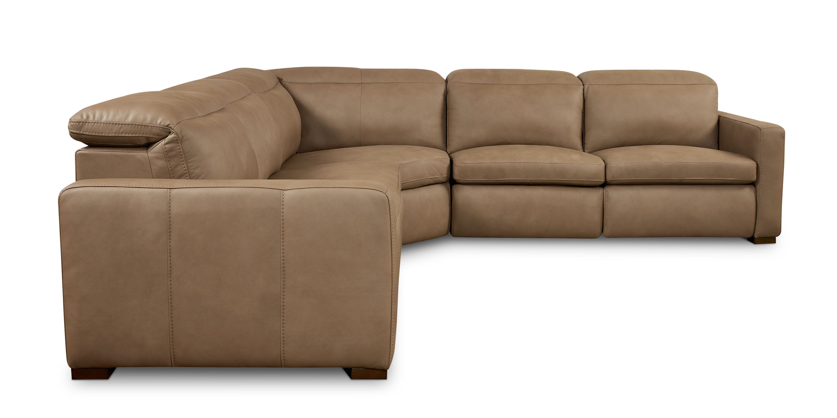 Caswell Leather Power Reclining L-Shaped Sectional - Thumbnail 4