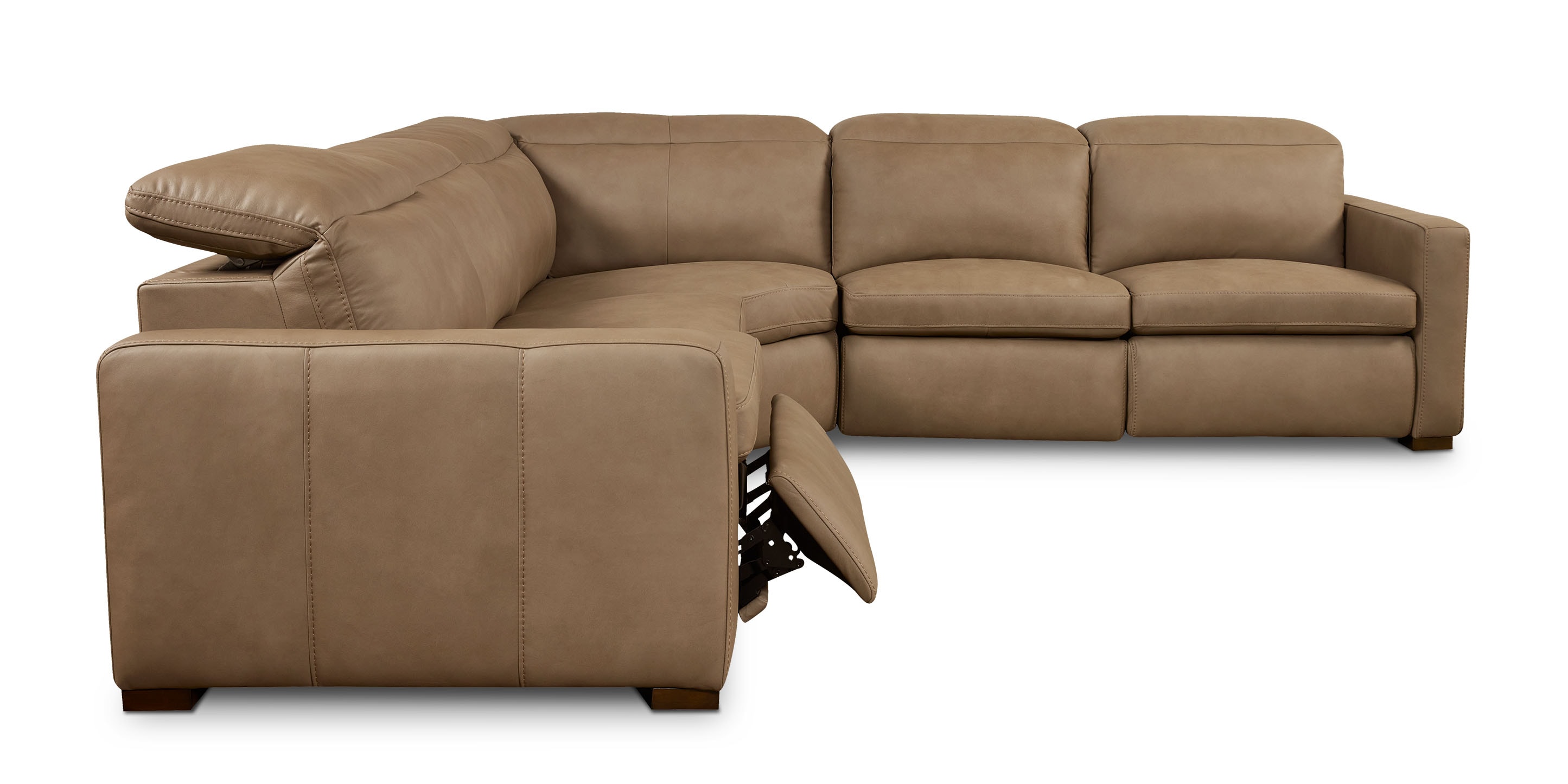 Caswell Leather Power Reclining L-Shaped Sectional