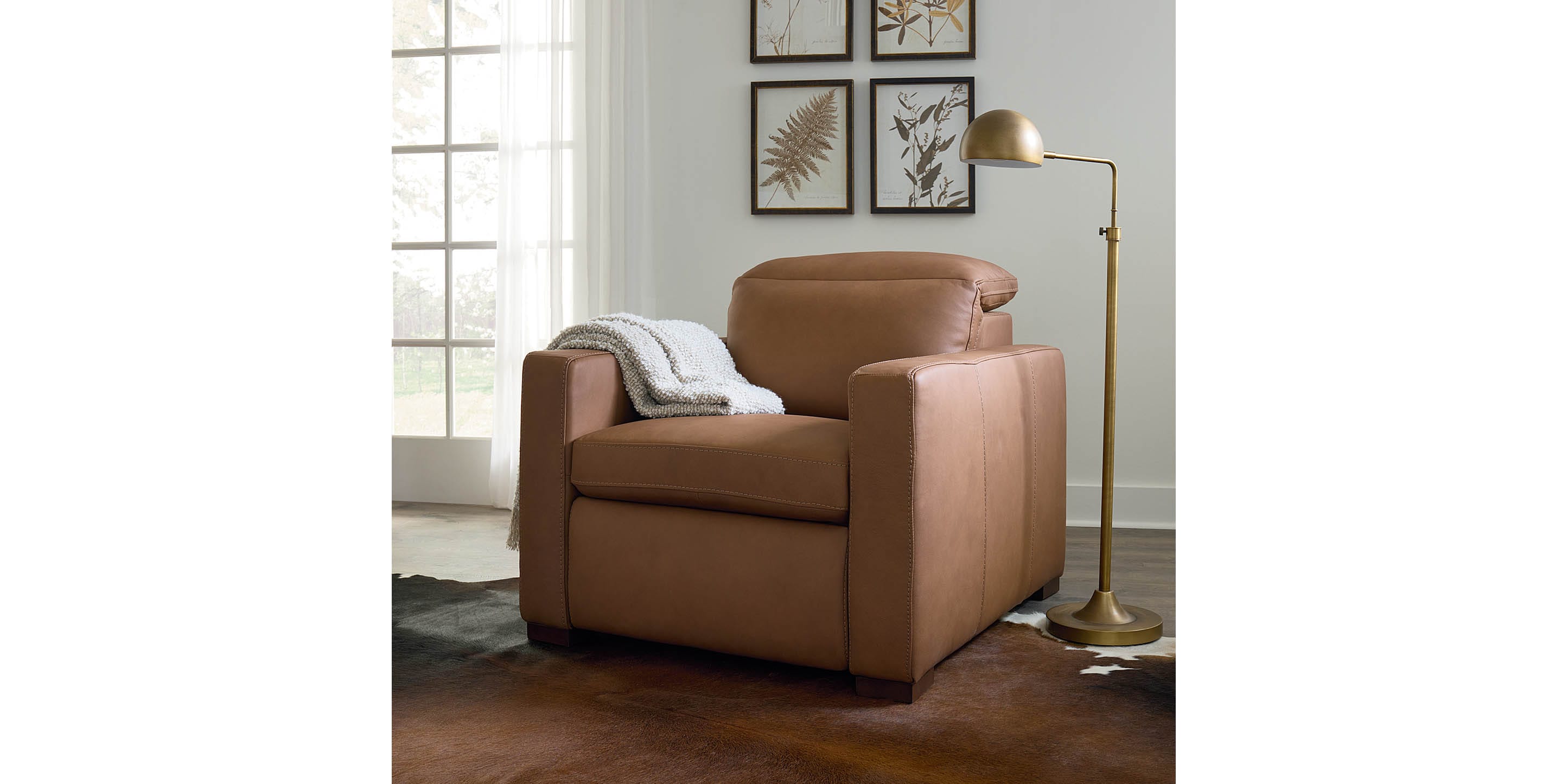 Caswell Leather Zero Gravity Power Wall Recliner | Bassett Furniture