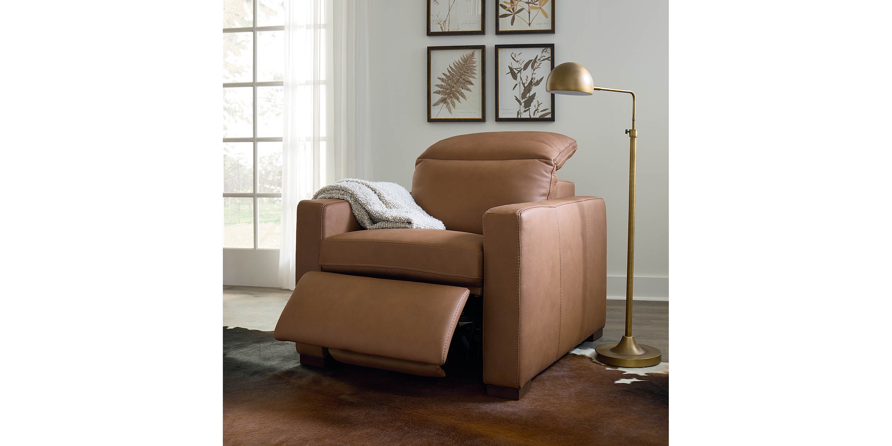 Caswell Leather Zero Gravity Power Wall Recliner | Bassett Furniture