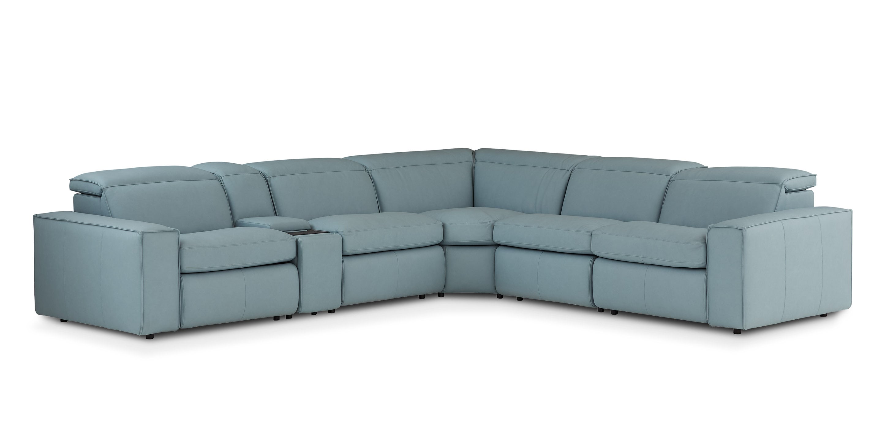 Large L Sect w/Power & Console | Bassett Furniture