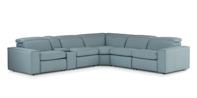 Wesley Leather Power Reclining Sectional