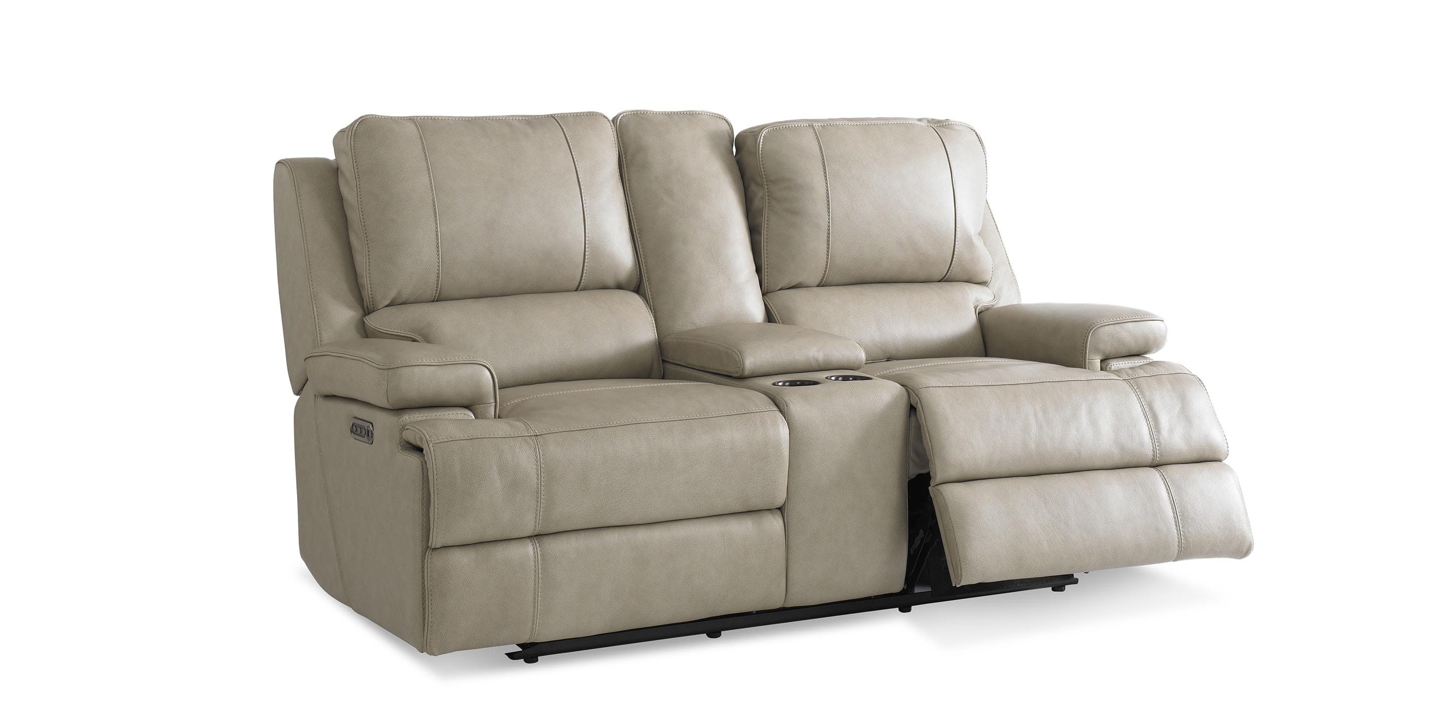 Parsons Leather Power Reclining Loveseat