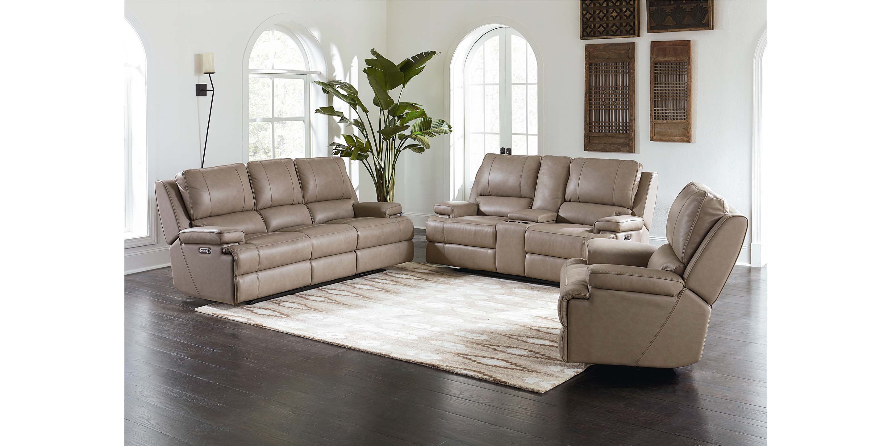 Parsons Leather Power Reclining Sectional - Thumbnail 4
