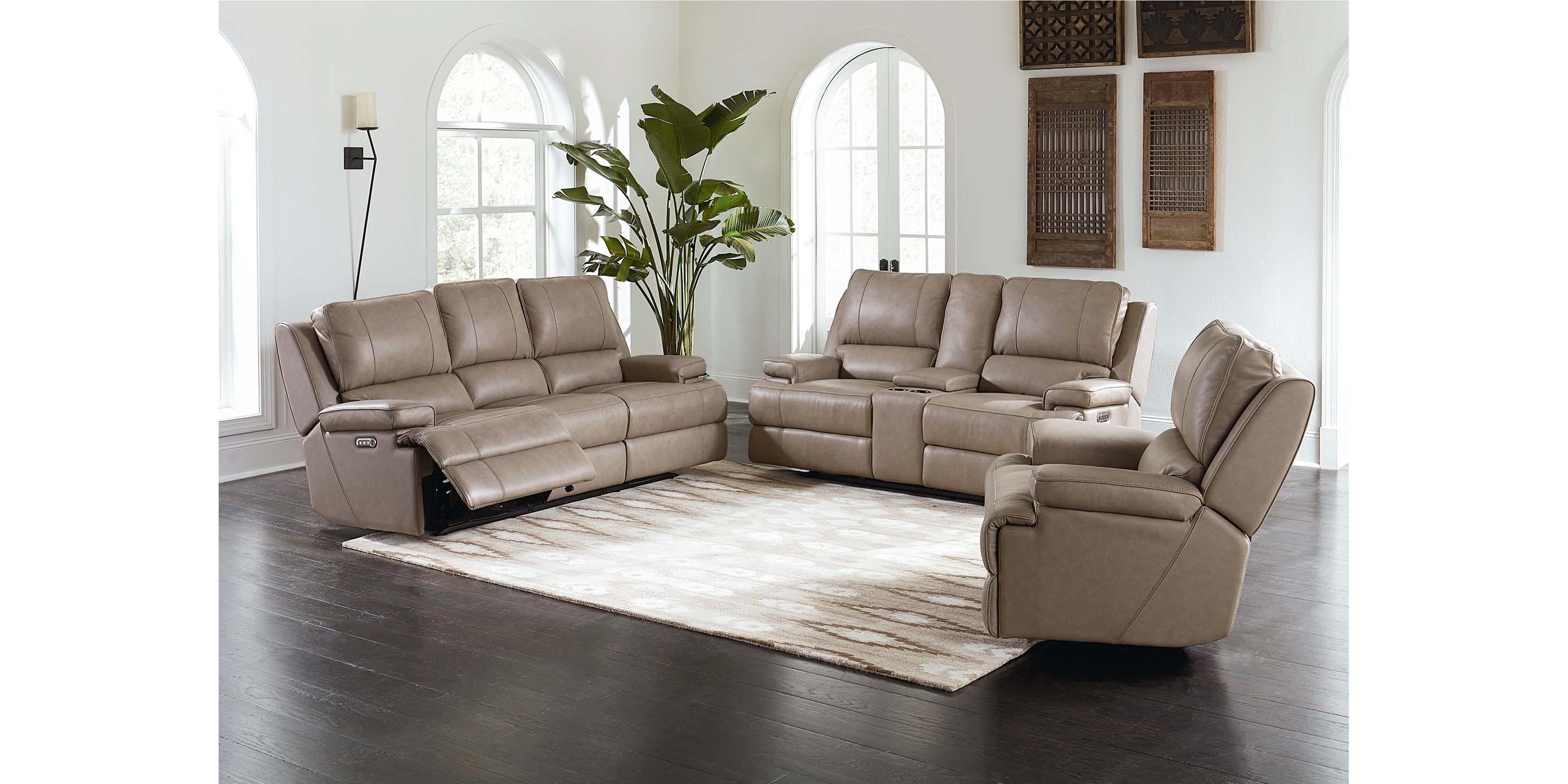 Parsons Leather Lay Flat Power Recliner | Bassett Furniture