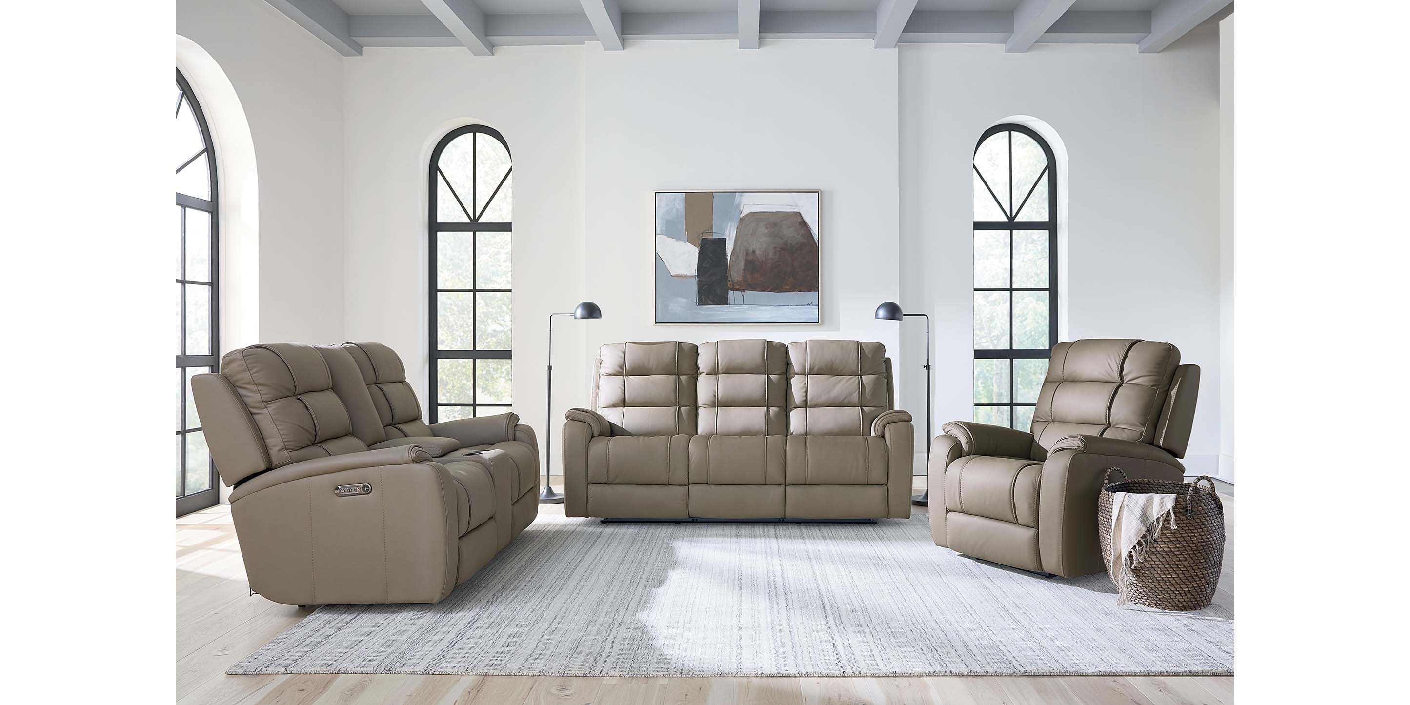Wendell Leather Power Reclining Loveseat - Thumbnail 3