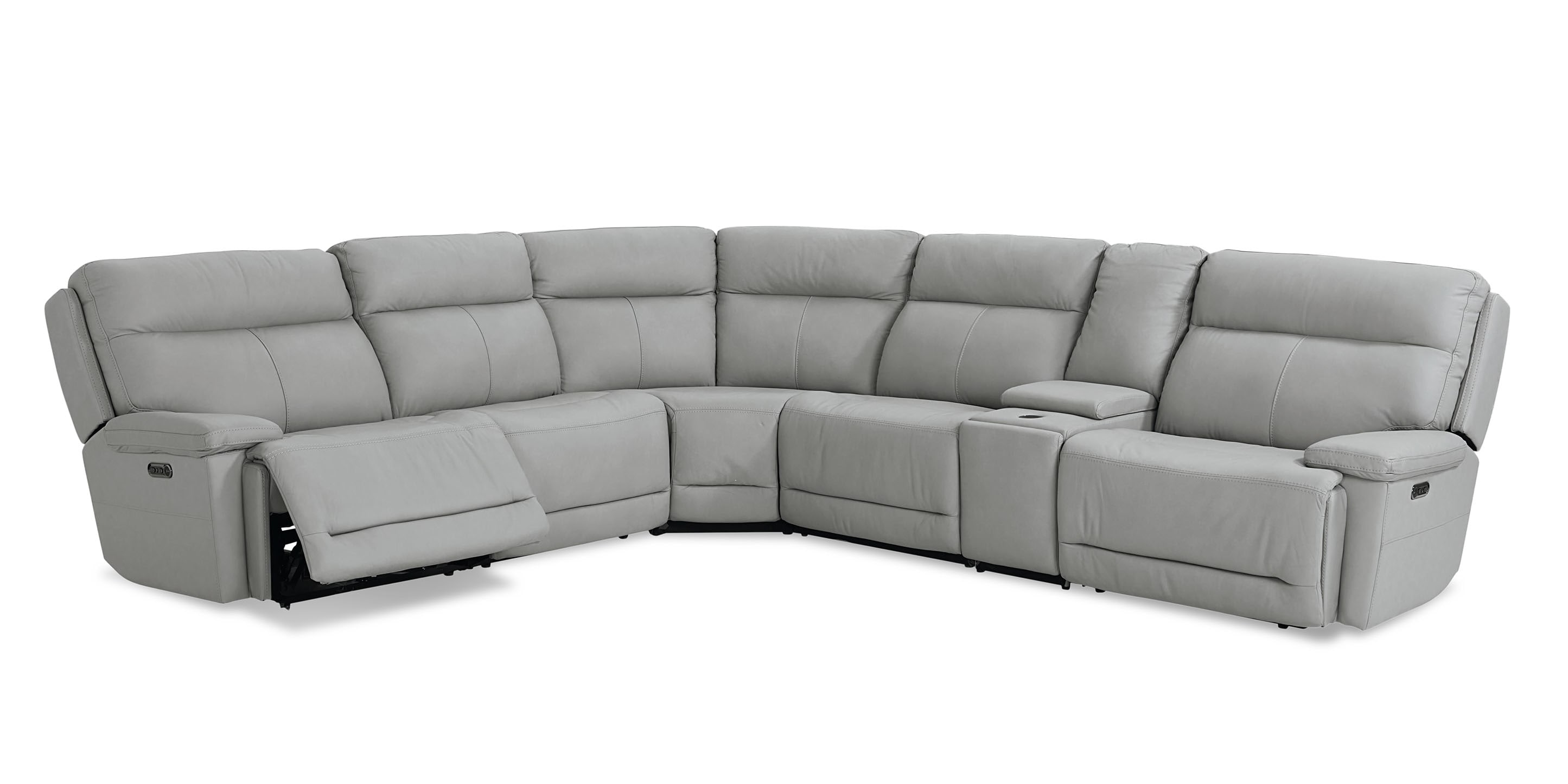 Fletcher Leather Power Reclining Sectional