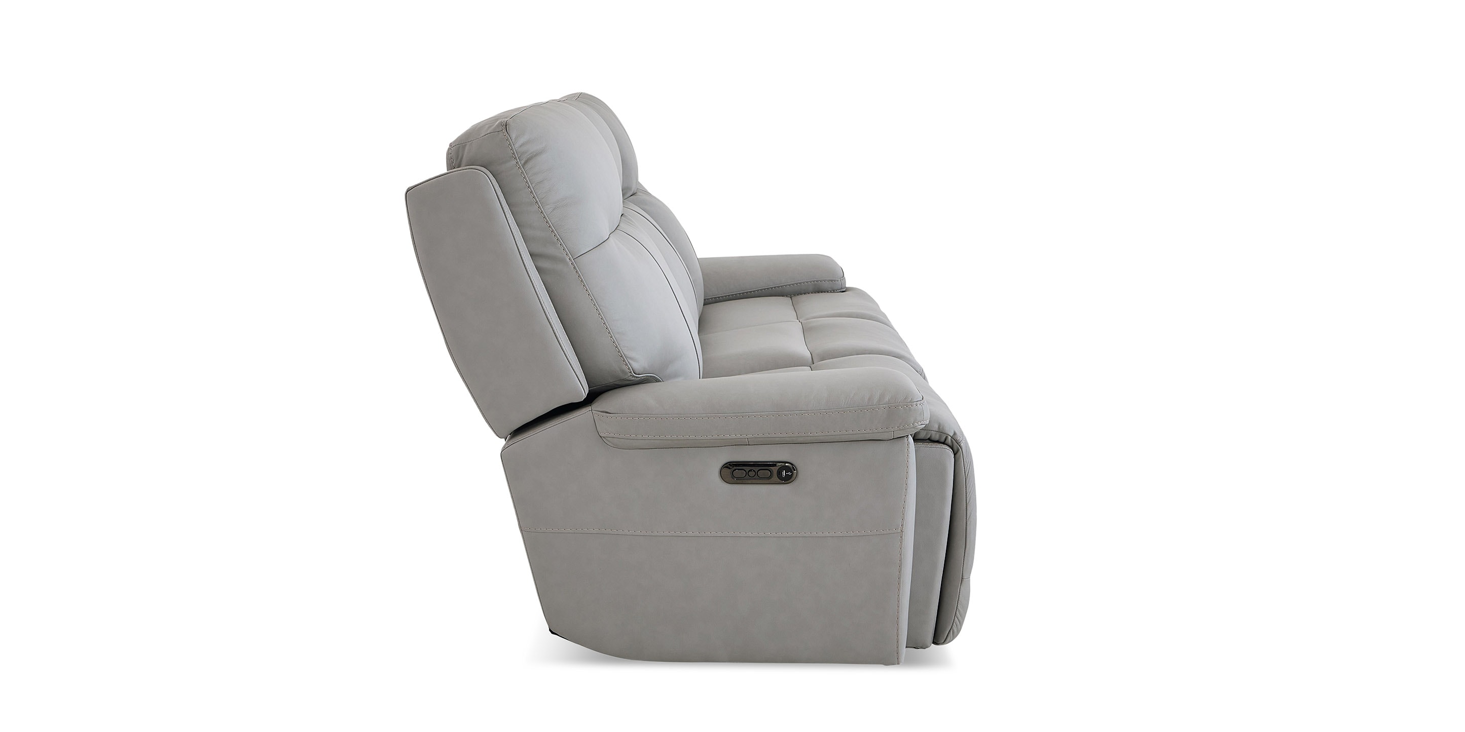 Fletcher Leather Power Reclining Sofa - Thumbnail 3