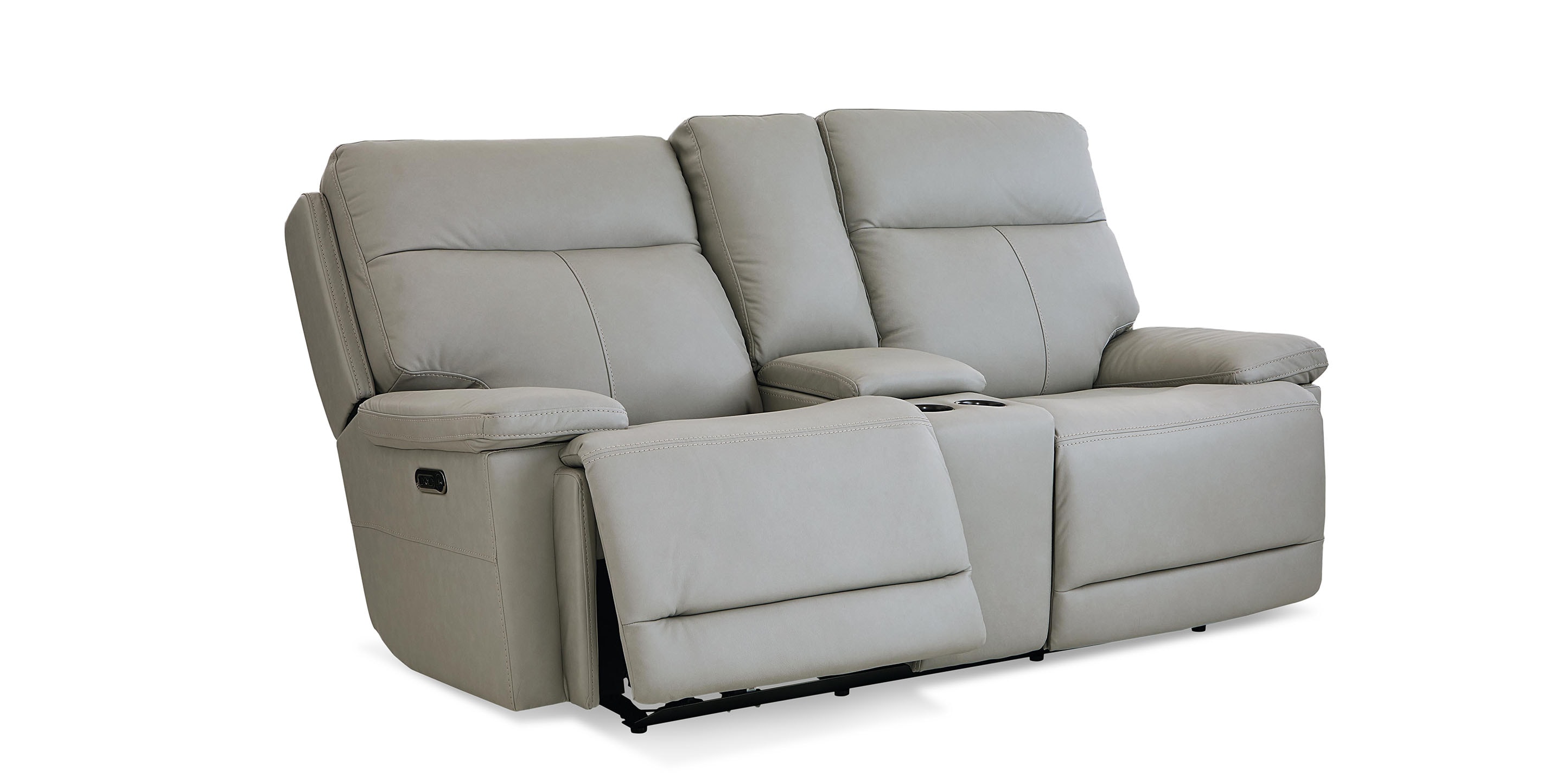 Fletcher Leather Power Reclining Loveseat - Thumbnail 4