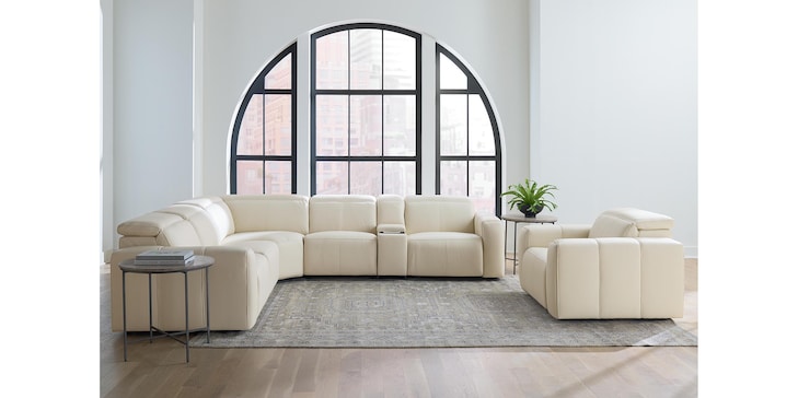 6PC L-Shaped Sect w/Console image number 1