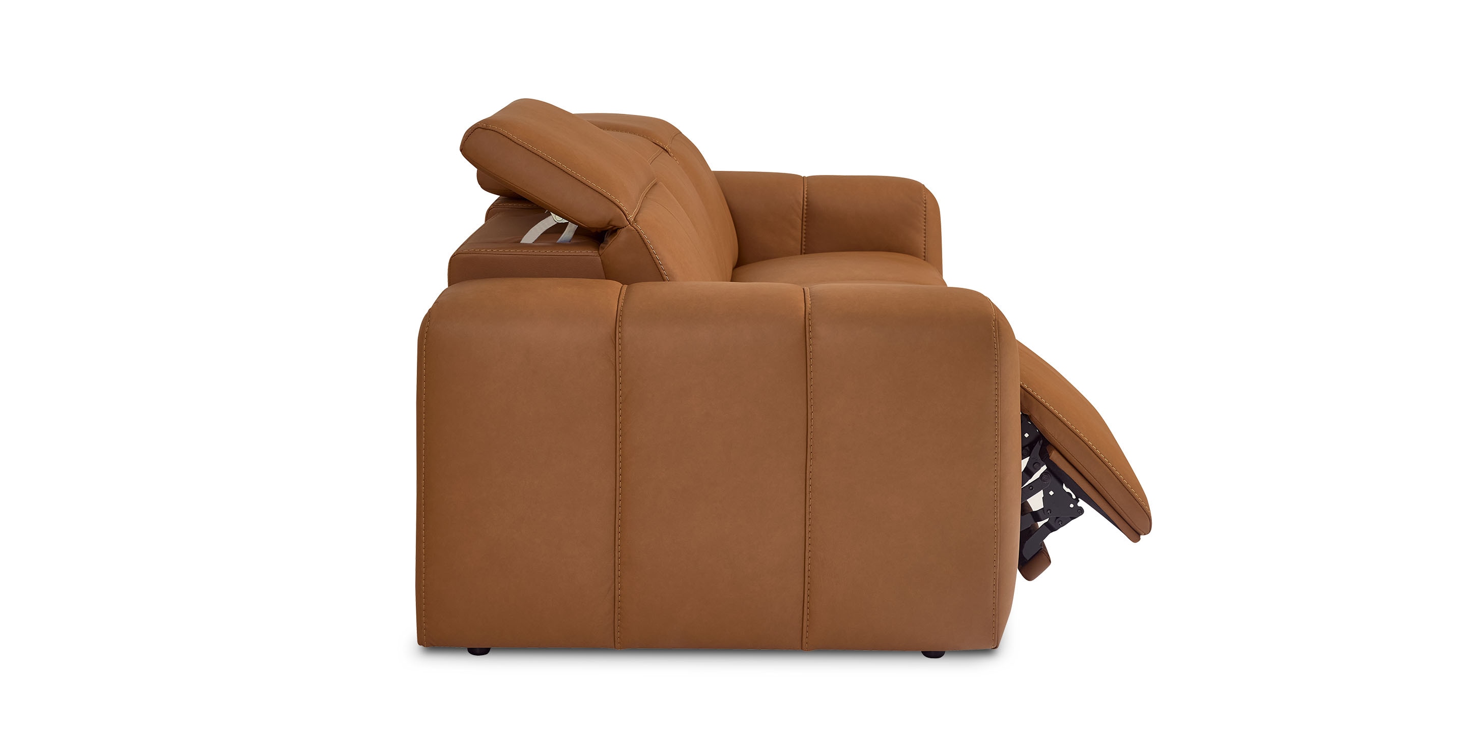 Airy Leather Power Reclining Sofa - Thumbnail 4