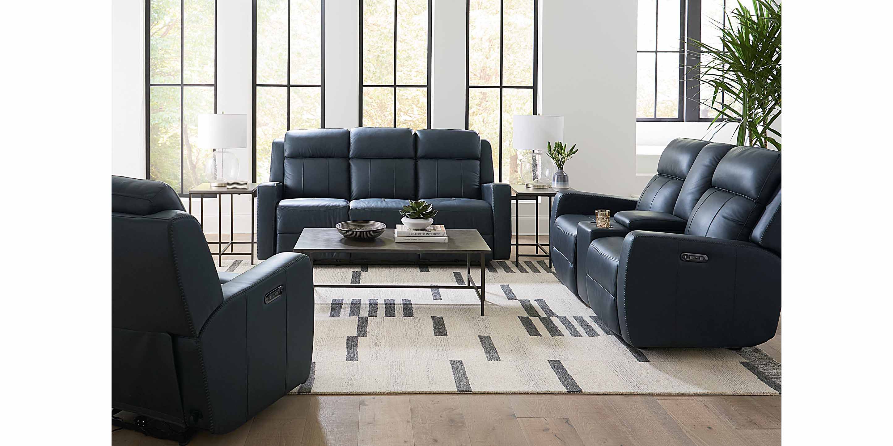 Norwood Leather Power Reclining Sofa - Thumbnail 2