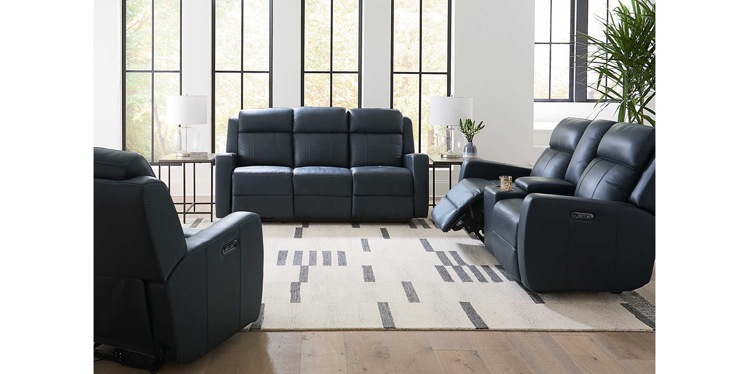 Norwood Leather Power Reclining Sofa - Thumbnail 5