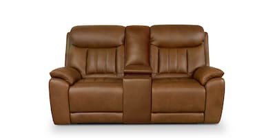 Benson Leather Power Reclining Loveseat with Center Console