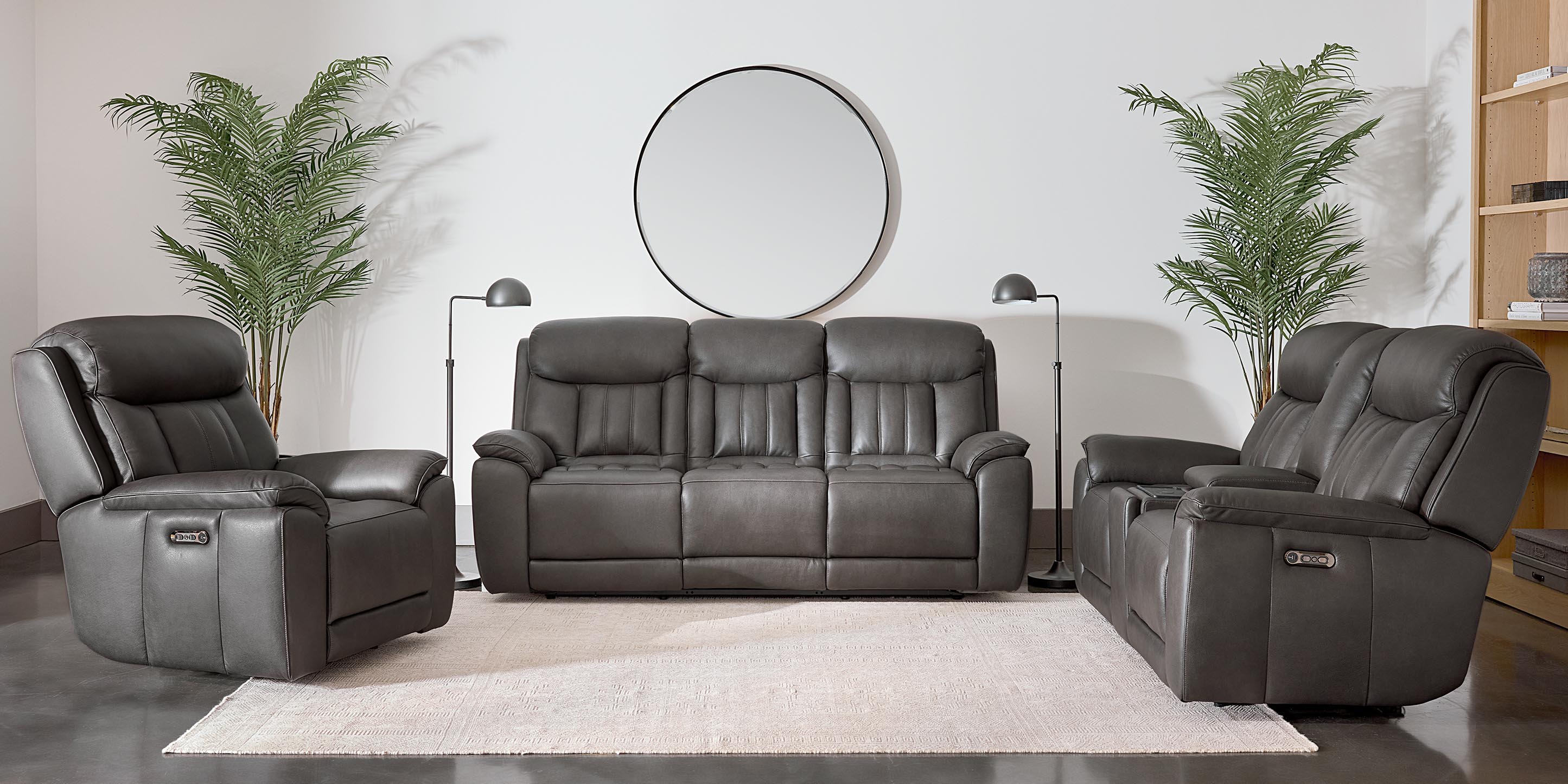 Benson Leather Power Reclining Sofa - Thumbnail 5