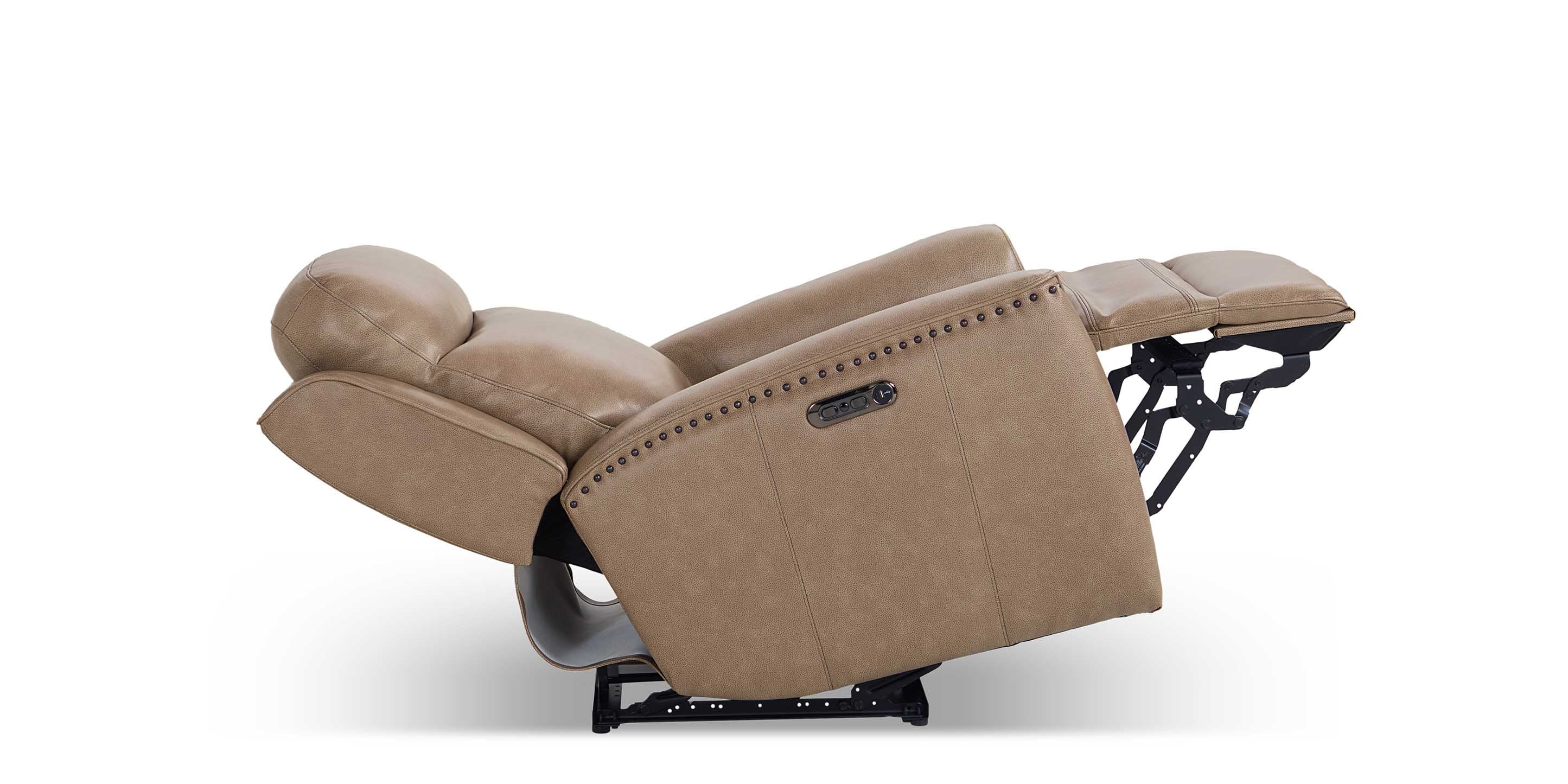 Bassett Furniture Douglas Leather Power Recliner - Thumbnail 4