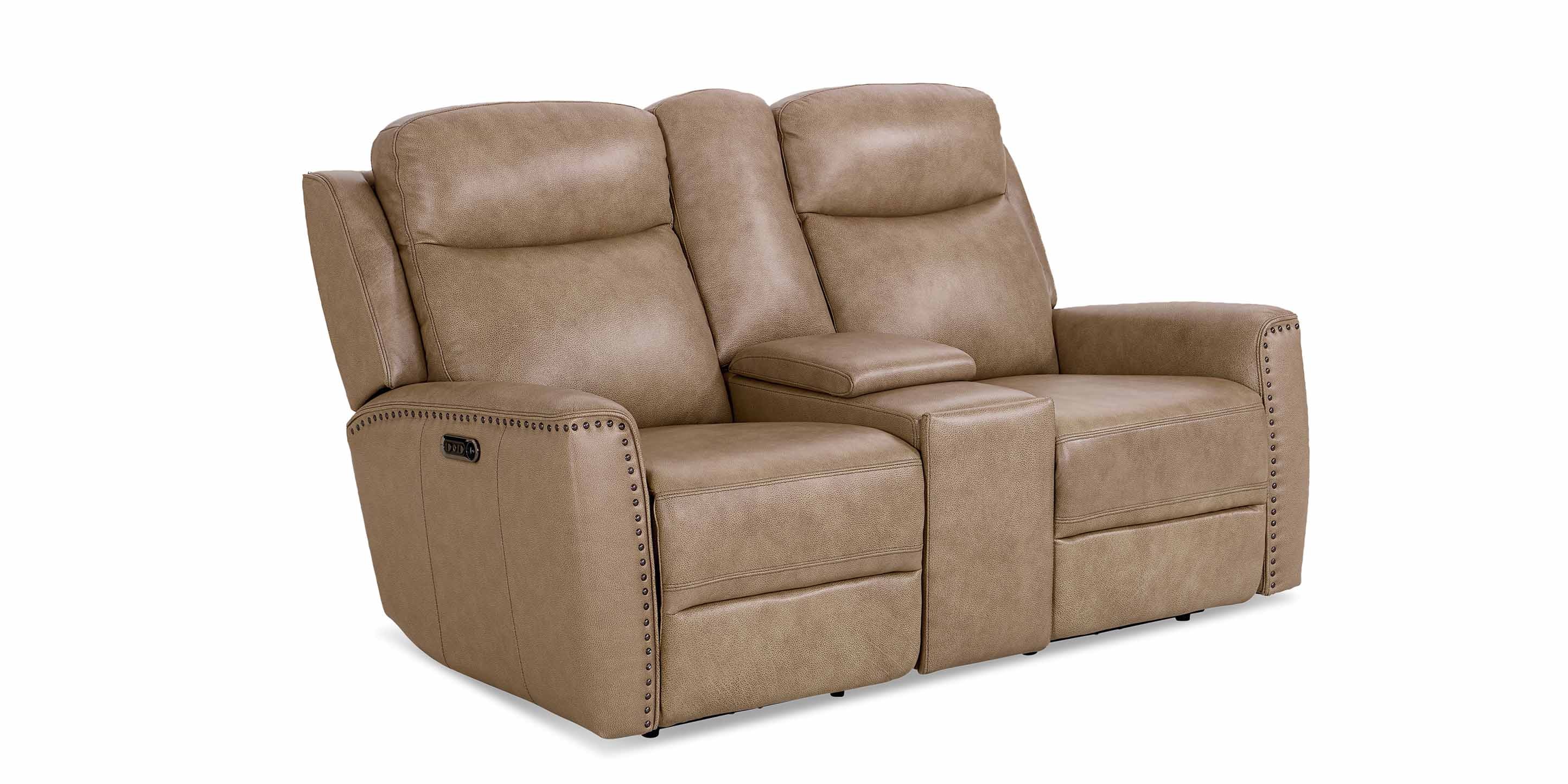 Douglas Leather Power Reclining Loveseat - Thumbnail 3