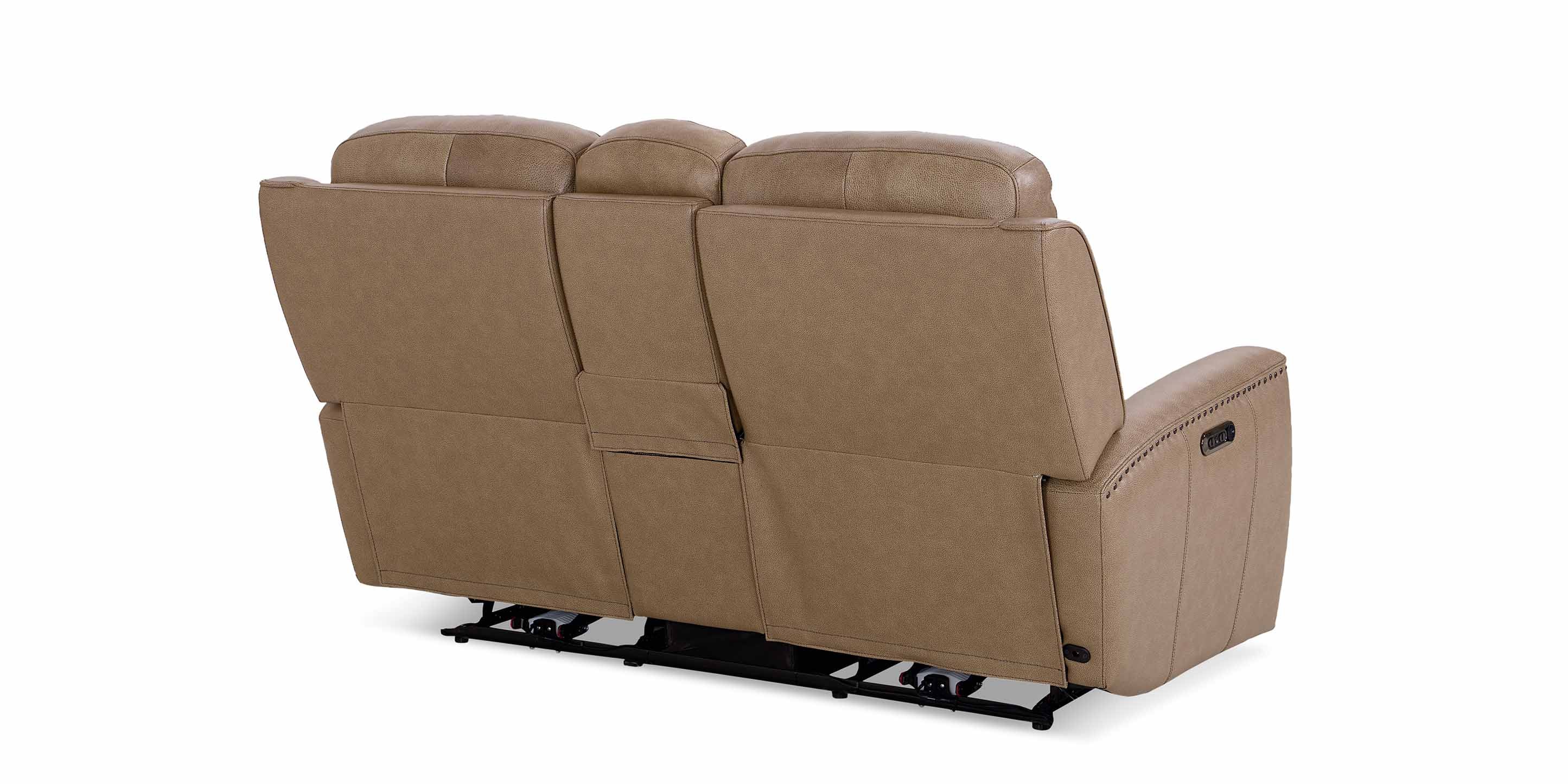 Bassett Furniture Douglas Leather Power Reclining Loveseat - Thumbnail 4