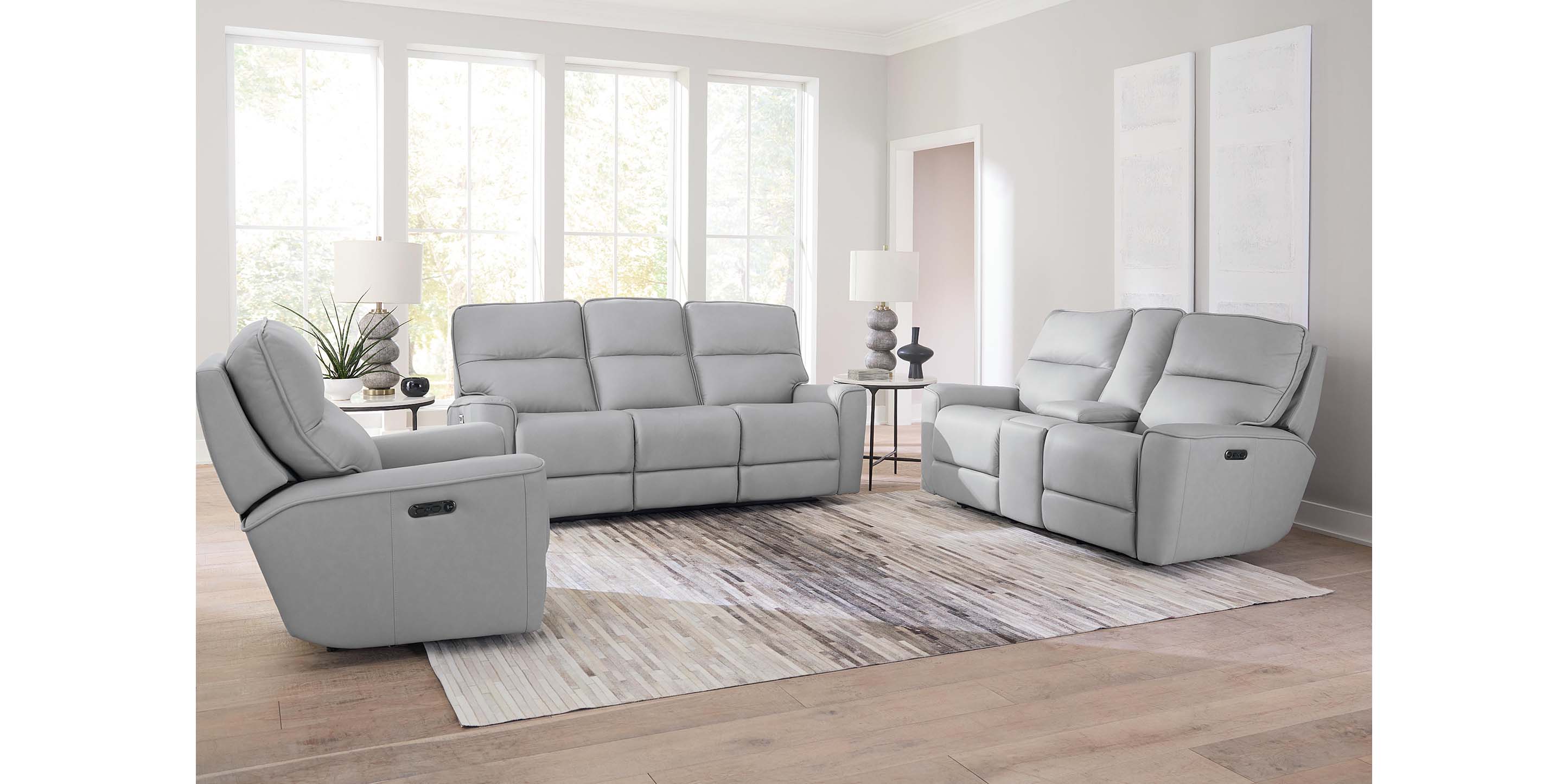 Kenneth Leather Power Reclining Sofa - Thumbnail 5