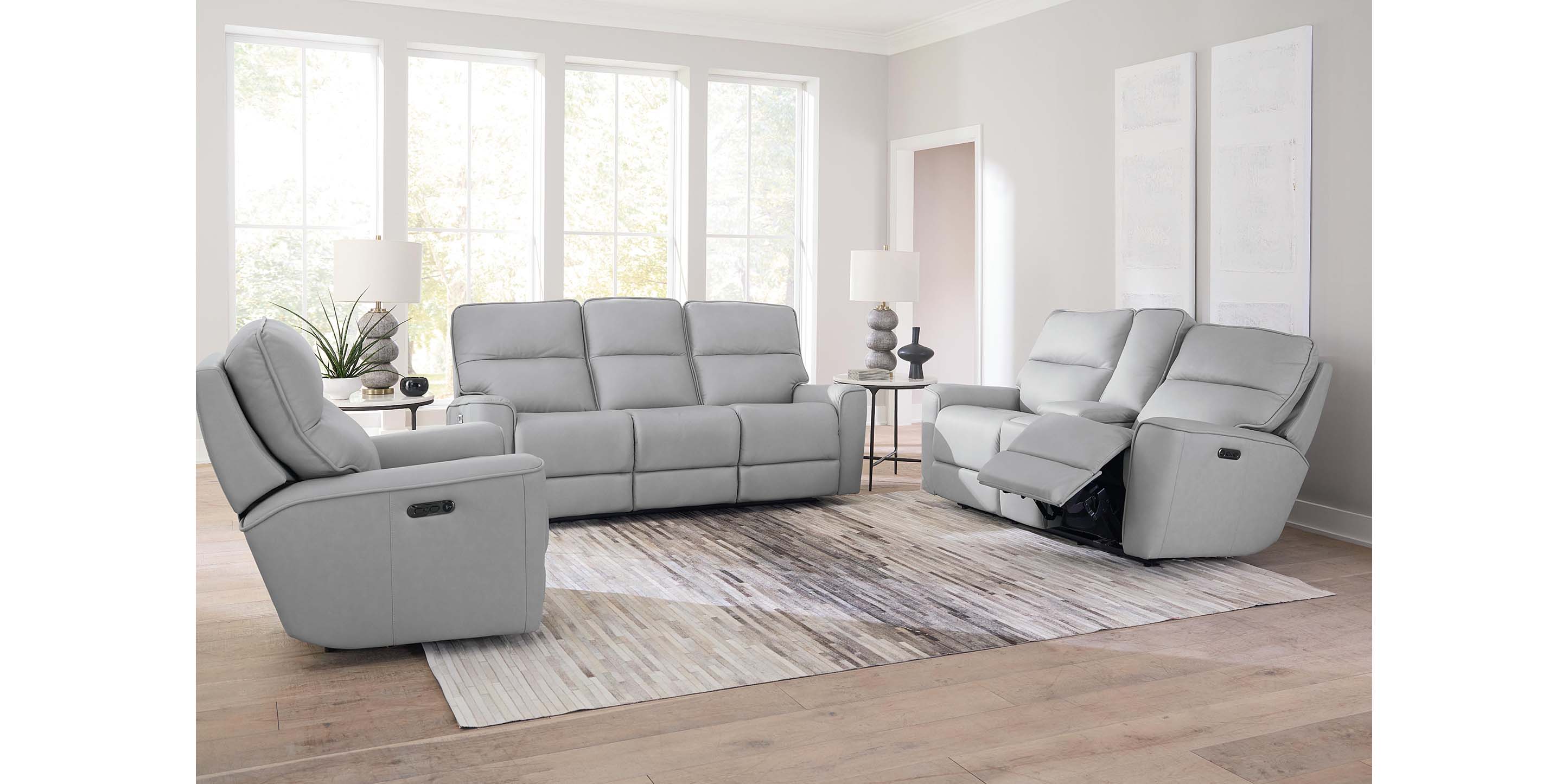 Kenneth Leather Zero Gravity Power Recliner - Thumbnail 5