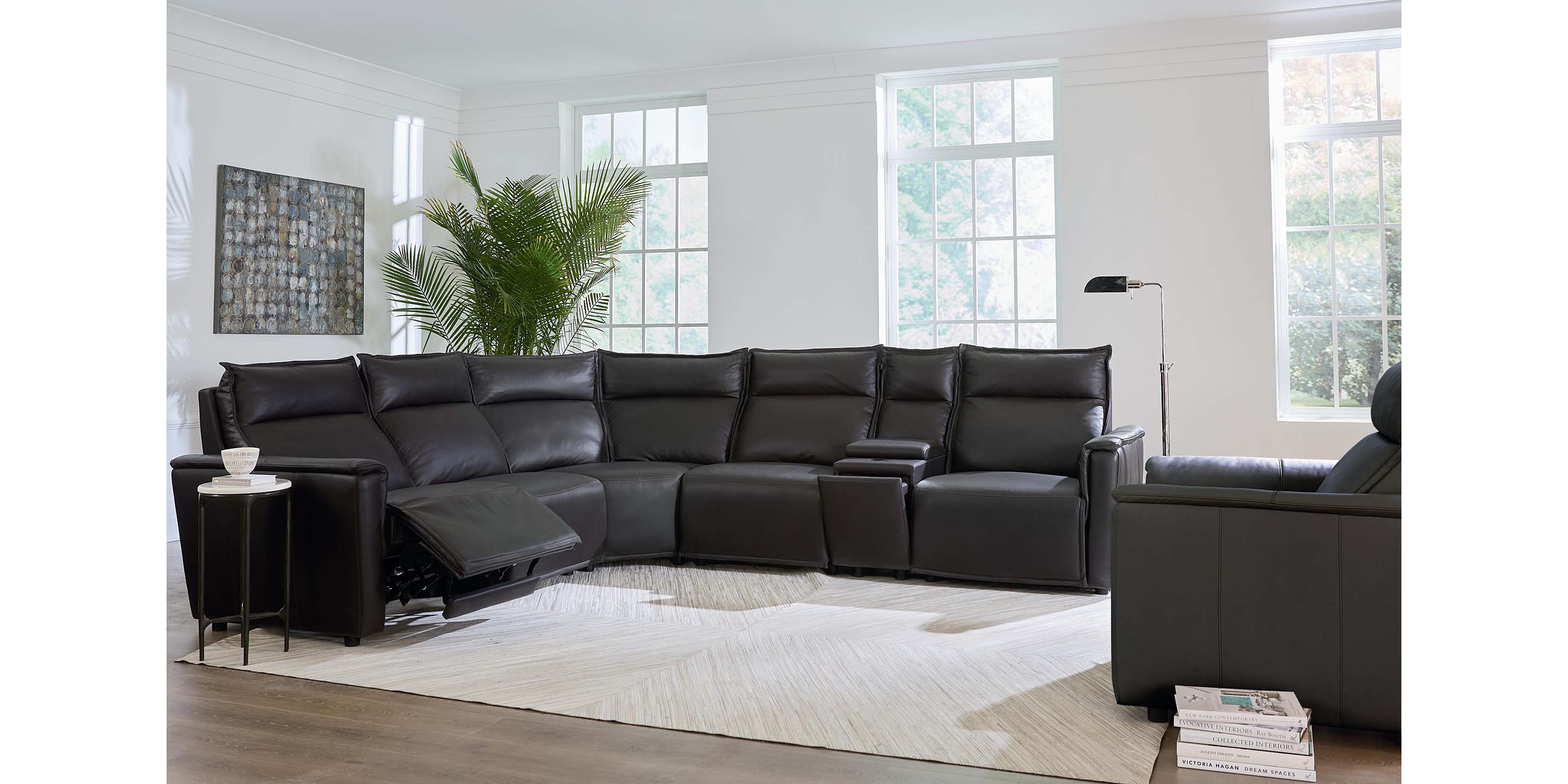 Chauncey Leather Power Reclining Sectional - Thumbnail 5