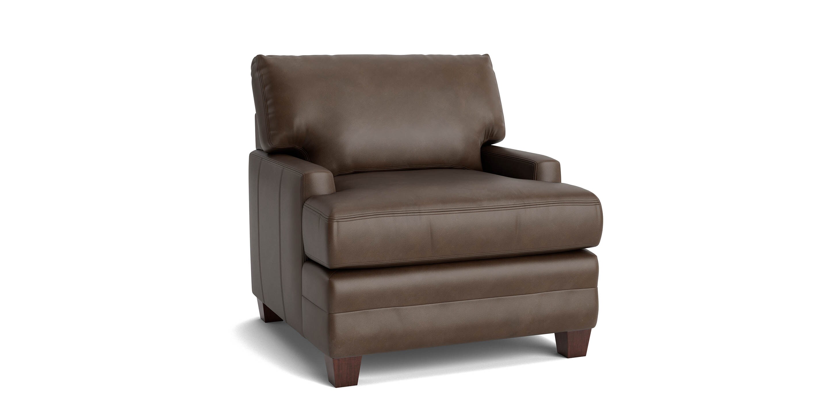Carolina Leather Track Arm Accent Chair - Thumbnail 3