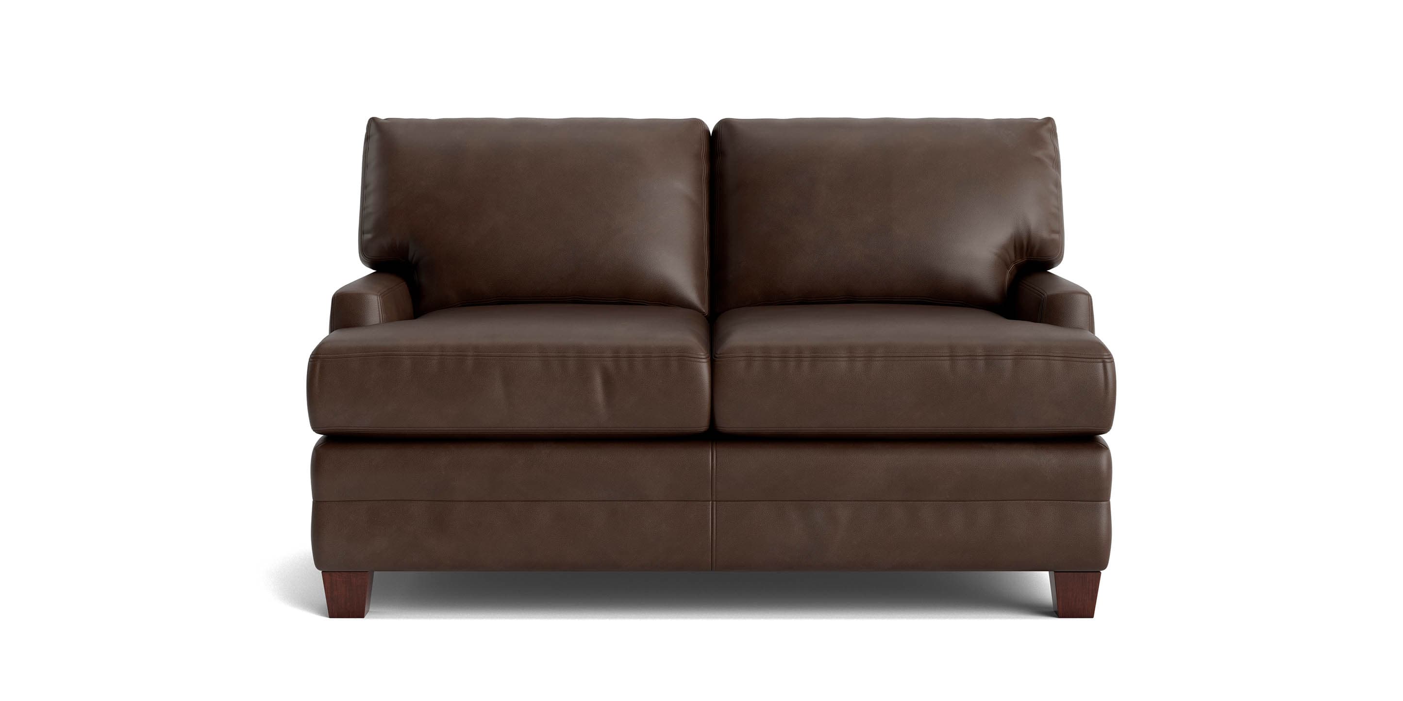 Leather Track Arm Loveseat | Bassett Furniture
