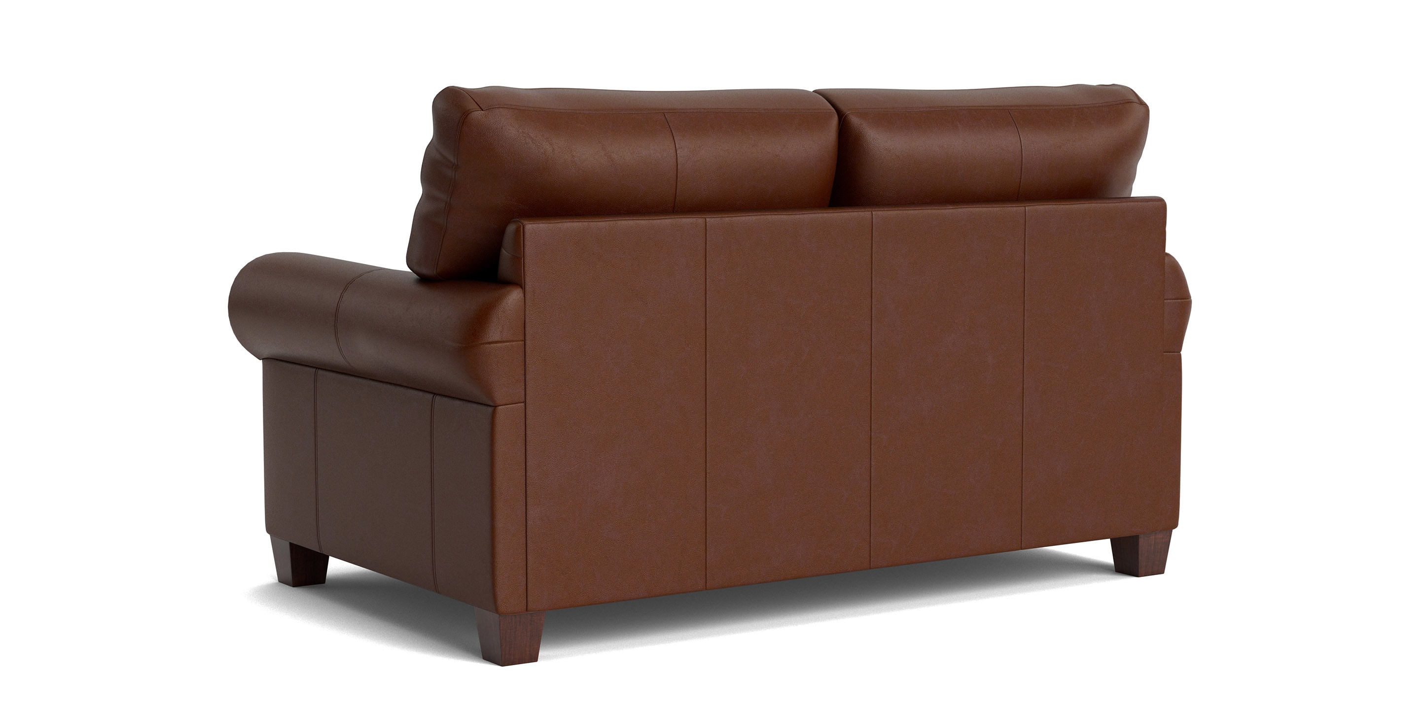 Carolina Leather Roll Arm Loveseat - Thumbnail 4