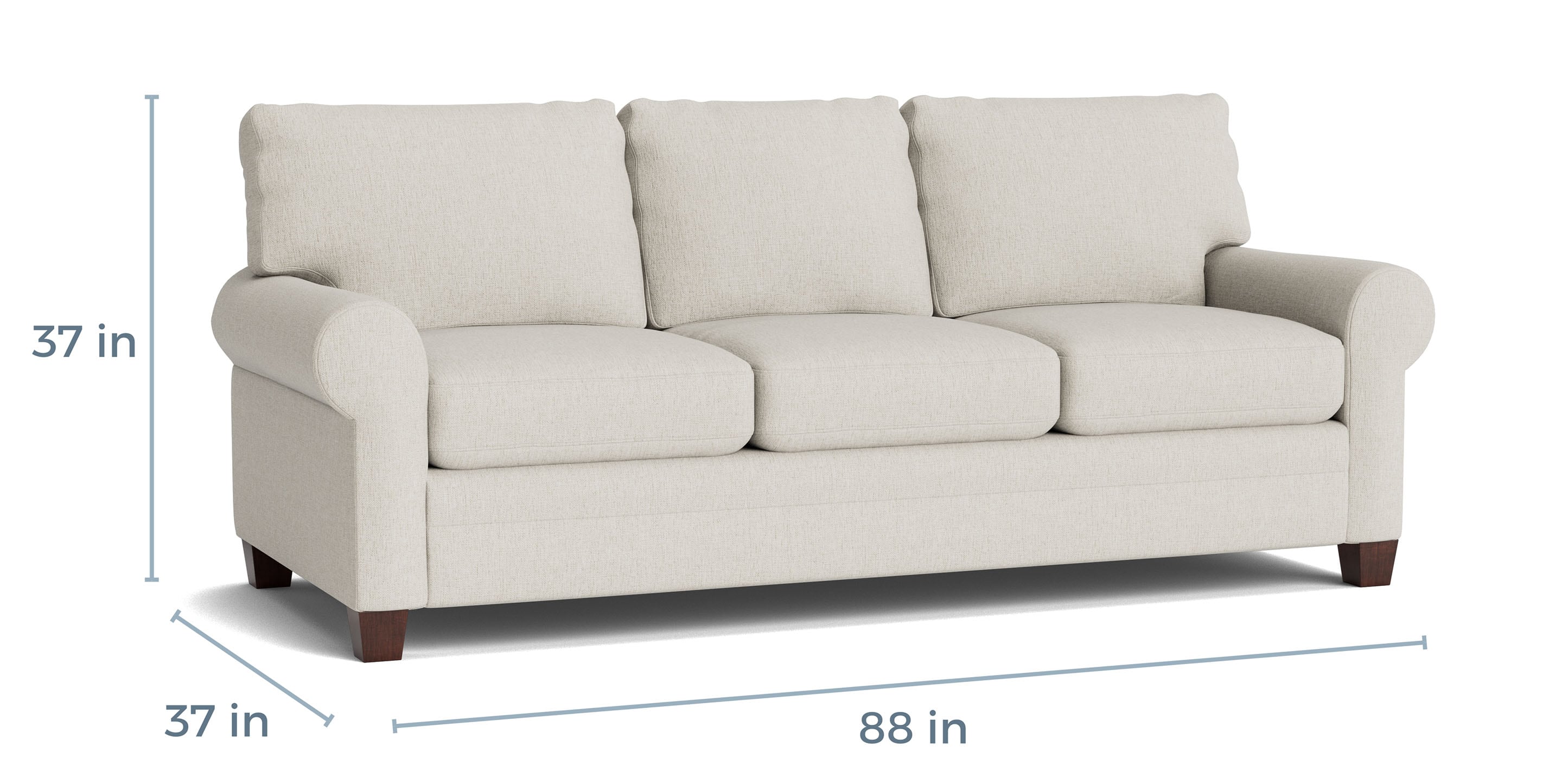 Bassett Furniture Carolina Roll Arm Sofa - Thumbnail 5
