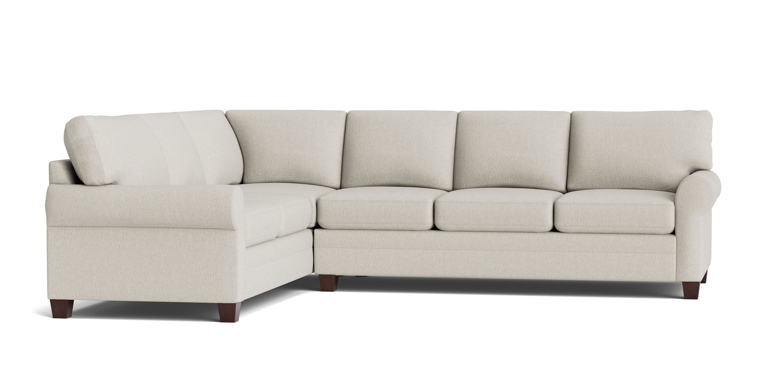 Carolina Roll Arm L-Shaped Sectional