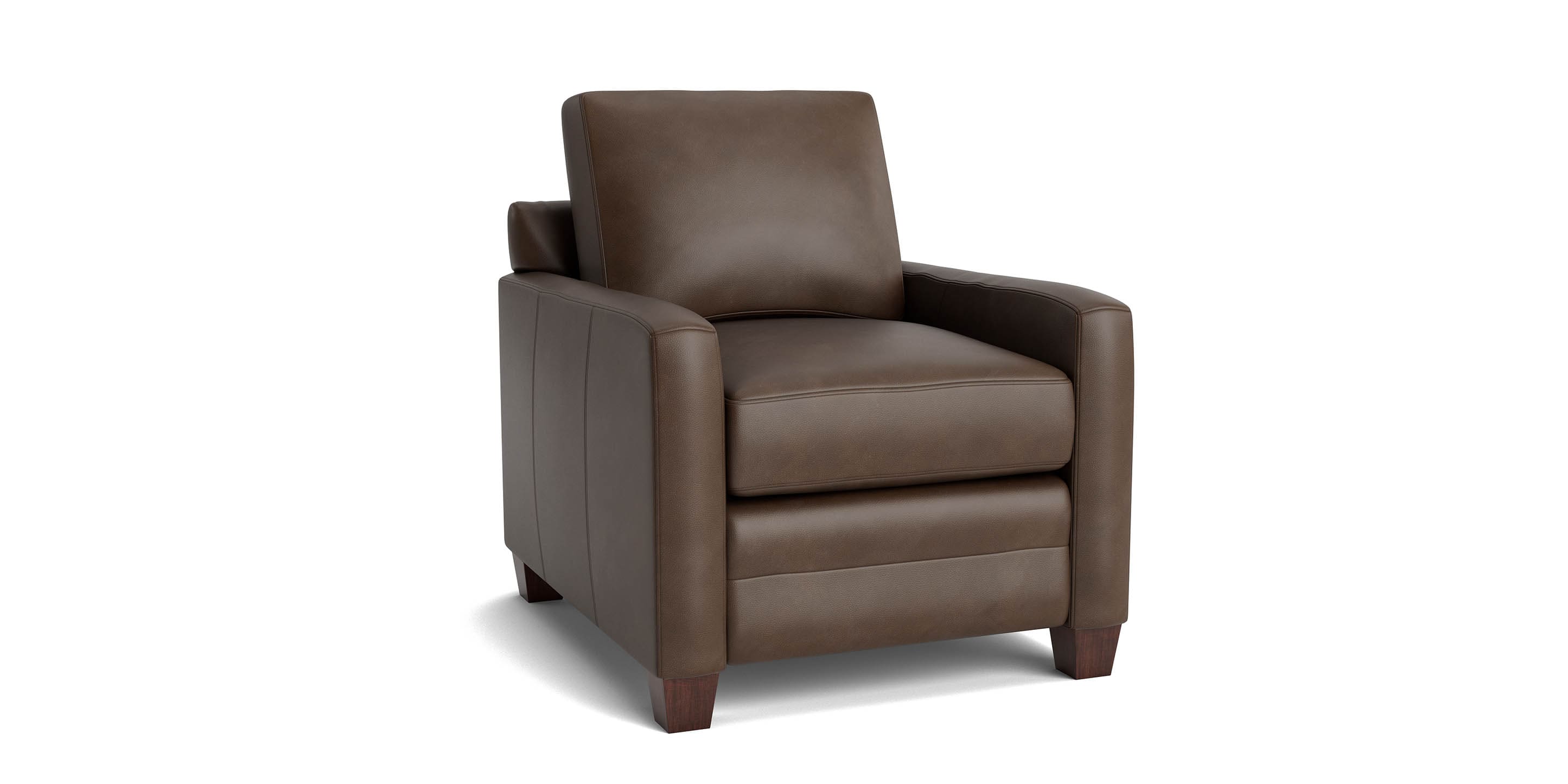 Carolina Leather Track Arm Accent Chair - Thumbnail 2