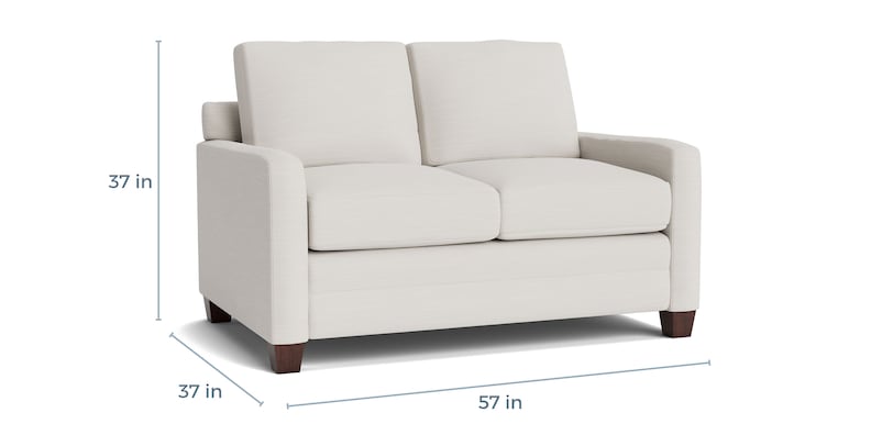 Thin Track Arm Loveseat image number 2